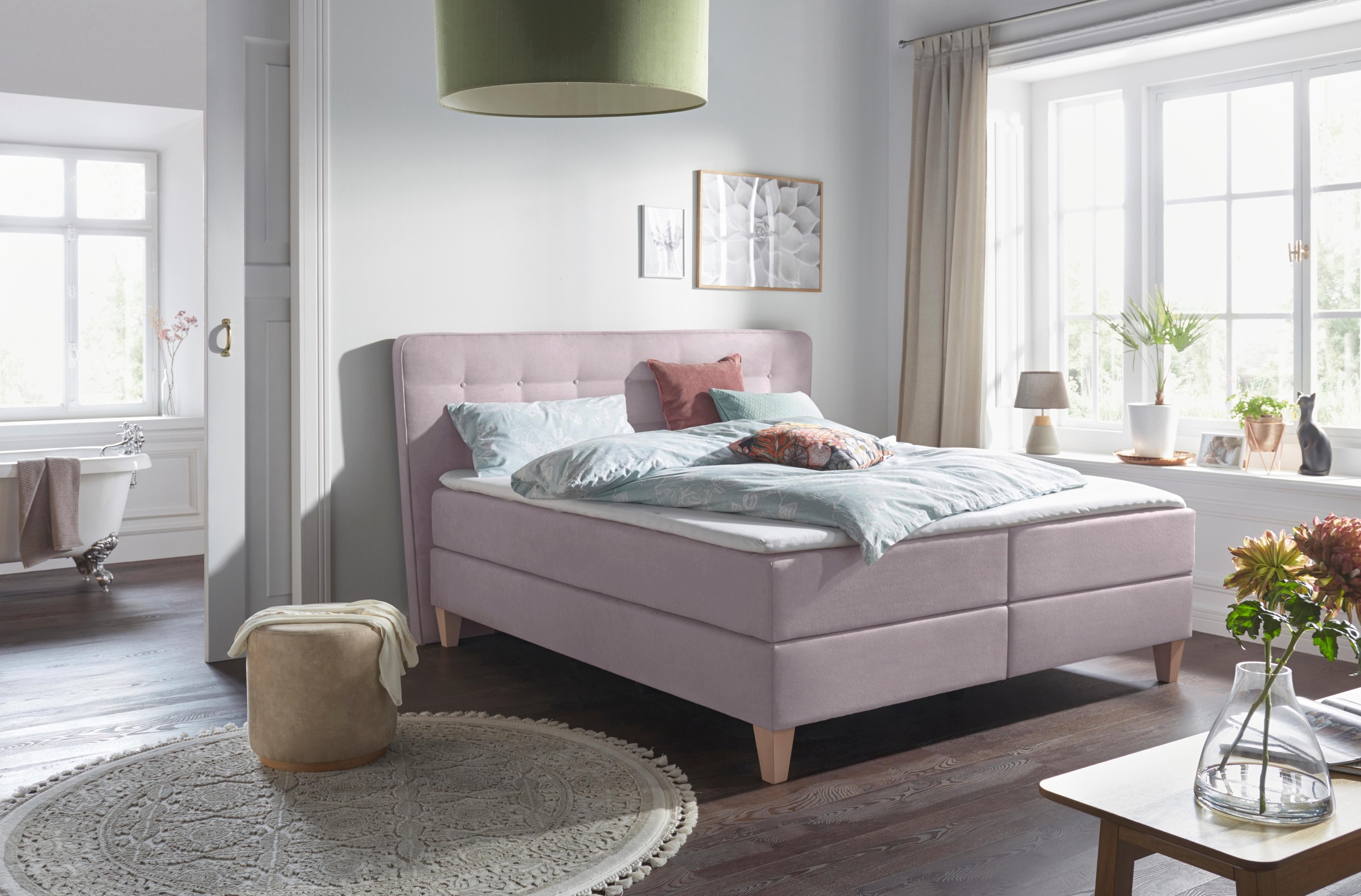 Home affaire Boxspringbett »Ascola«, incl. Topper, 5, Breiten, 3 Ausführungen, 2 Härtegrade