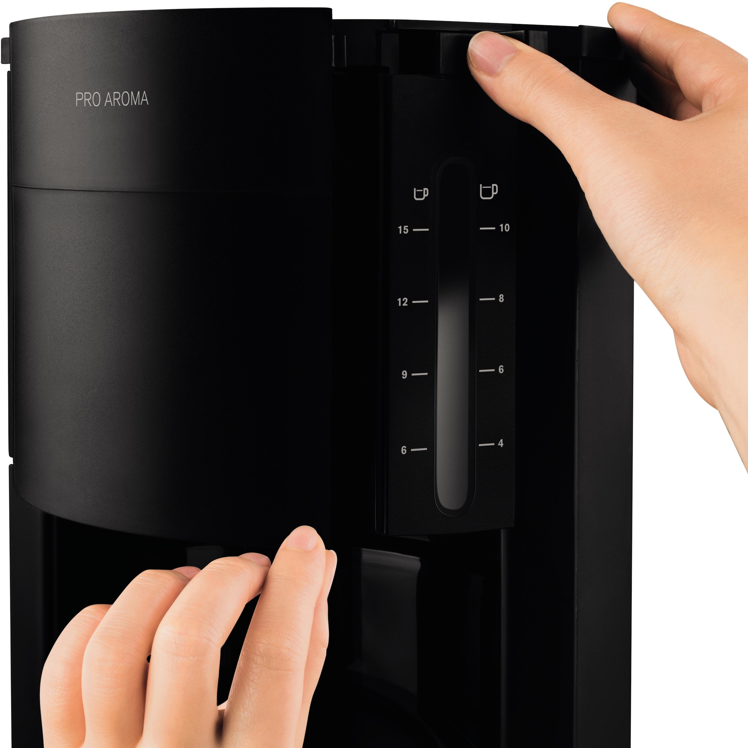 Krups Filterkaffeemaschine »F30908 Pro Aroma«, mit Glaskanne, 1,25L Füllmenge, 10-15 Tassen, 1050W, Schwarz