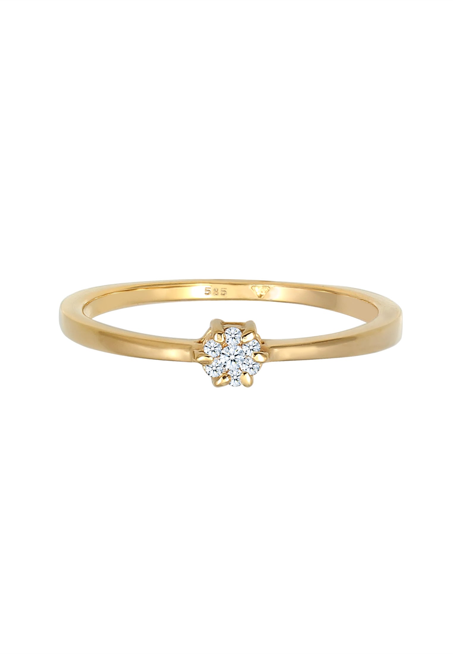 Elli DIAMONDS Verlobungsring »Diamant Weiß Brillantschliff (0.045 ct) 585 Gelbgold«