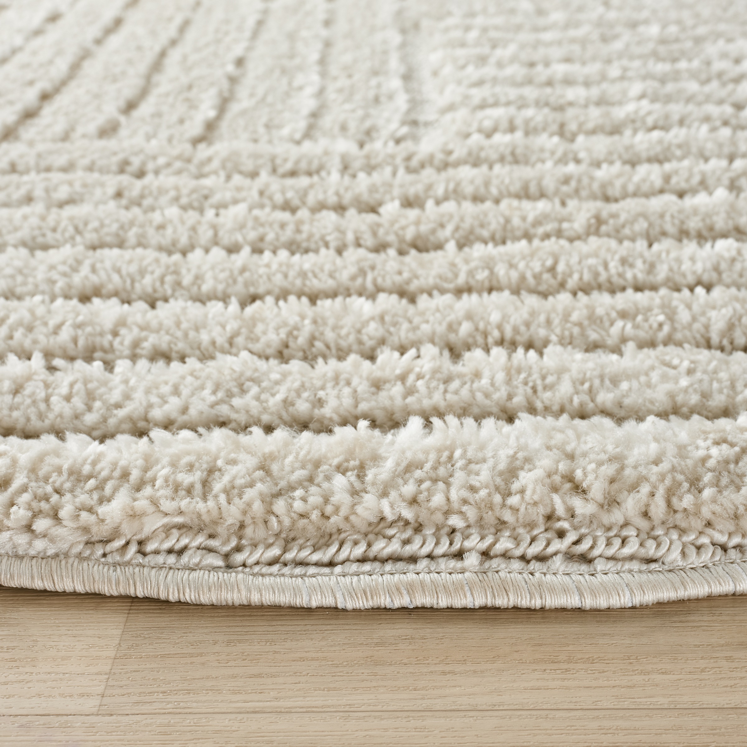 OTTO home Teppich »Jonne, Boho-Design, Scandi, Designteppich« rund 20 mm Höhe Hoch-Tief, 3D Optik, skandinavischer Stil, Wohnzimmer, Schlafzimmer