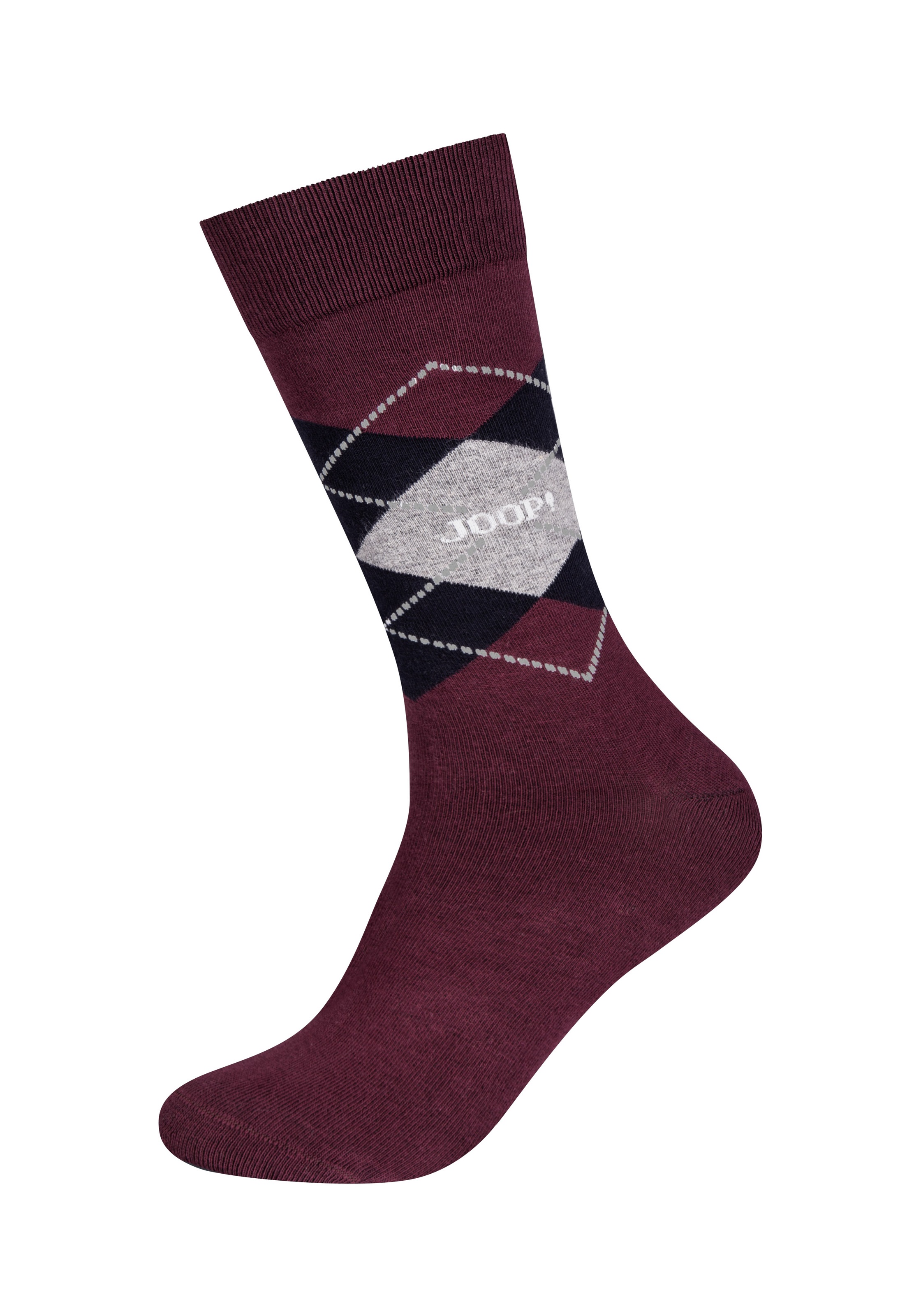 JOOP! Socken »premium essentials«, (2er Pack), Premium Qualität, verstärkte Ferse, verstärkte Zehen, Argyle Design