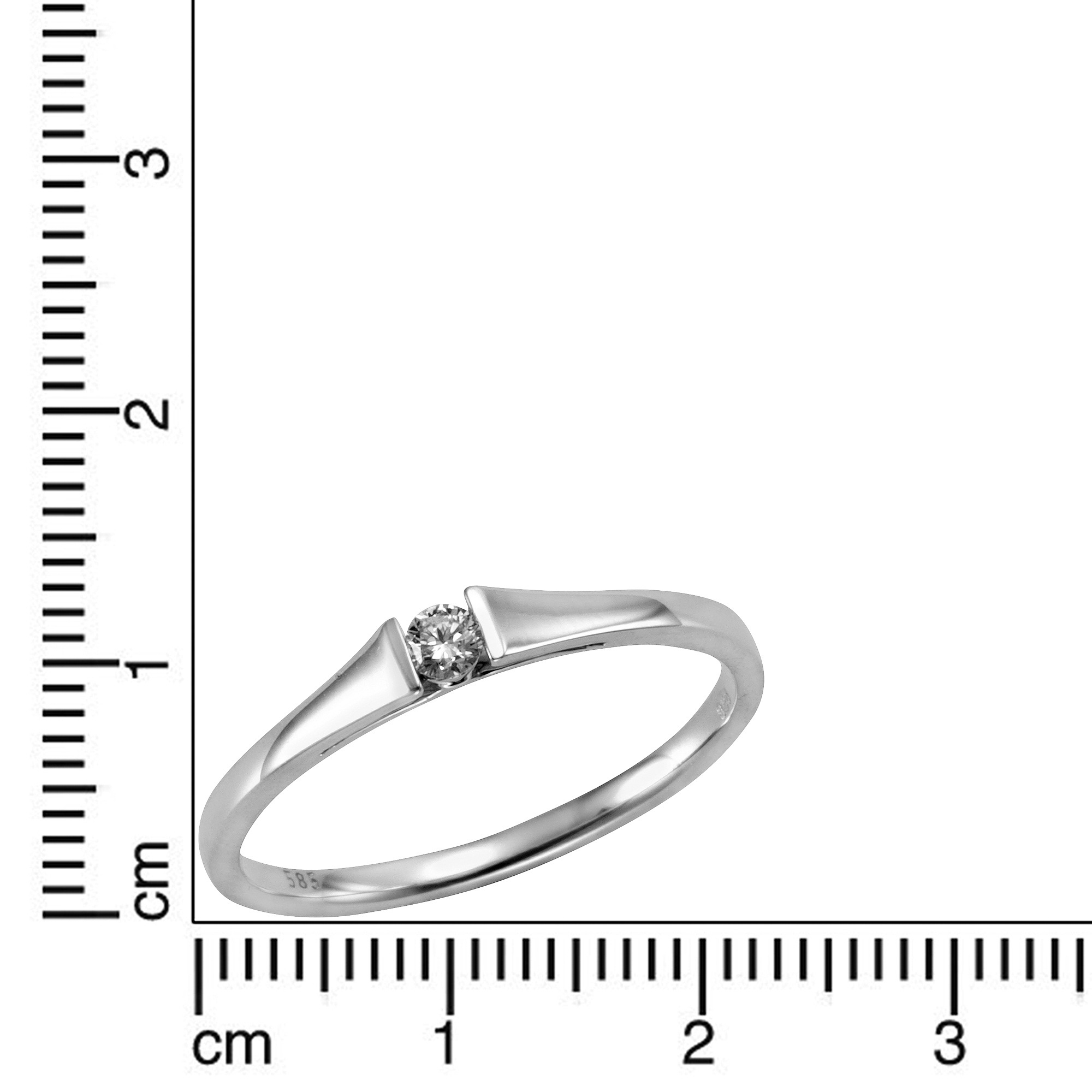 Orolino Fingerring »Gold 585 mit Brillant 0,08ct.«