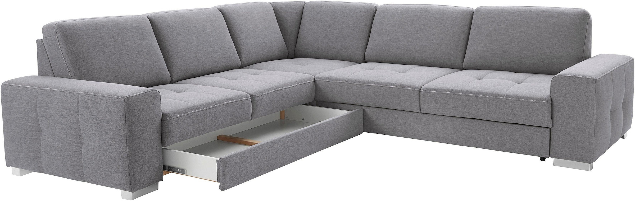 sit&more Ecksofa »Santorini L-Form«, mit Federkern und Sitztiefenverstellung, wahlweise mit Bettfunktion