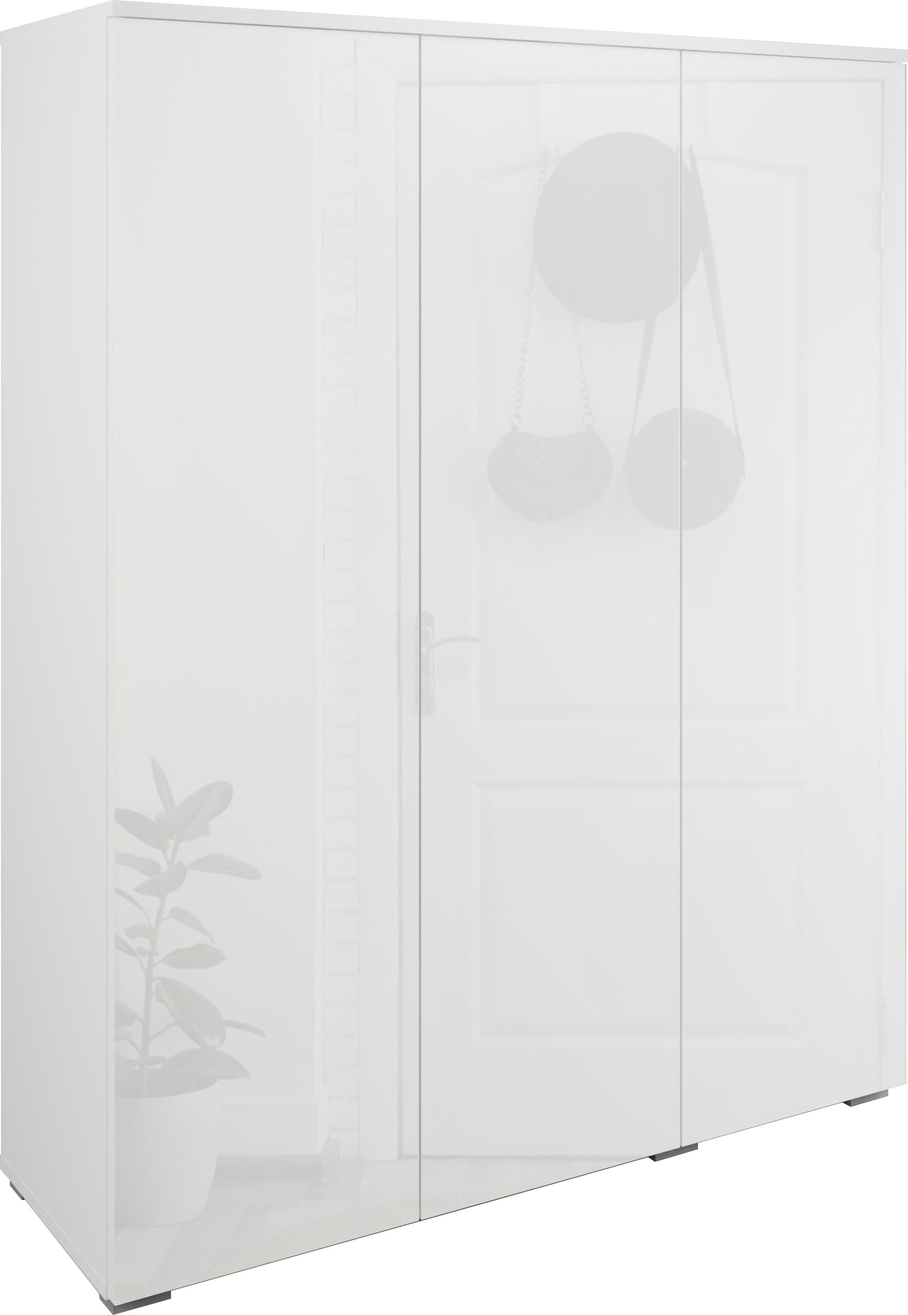 INOSIGN Schuhschrank »Paris«, 3-türiger griffloser geräumiger Schuhschrank 105cm brei