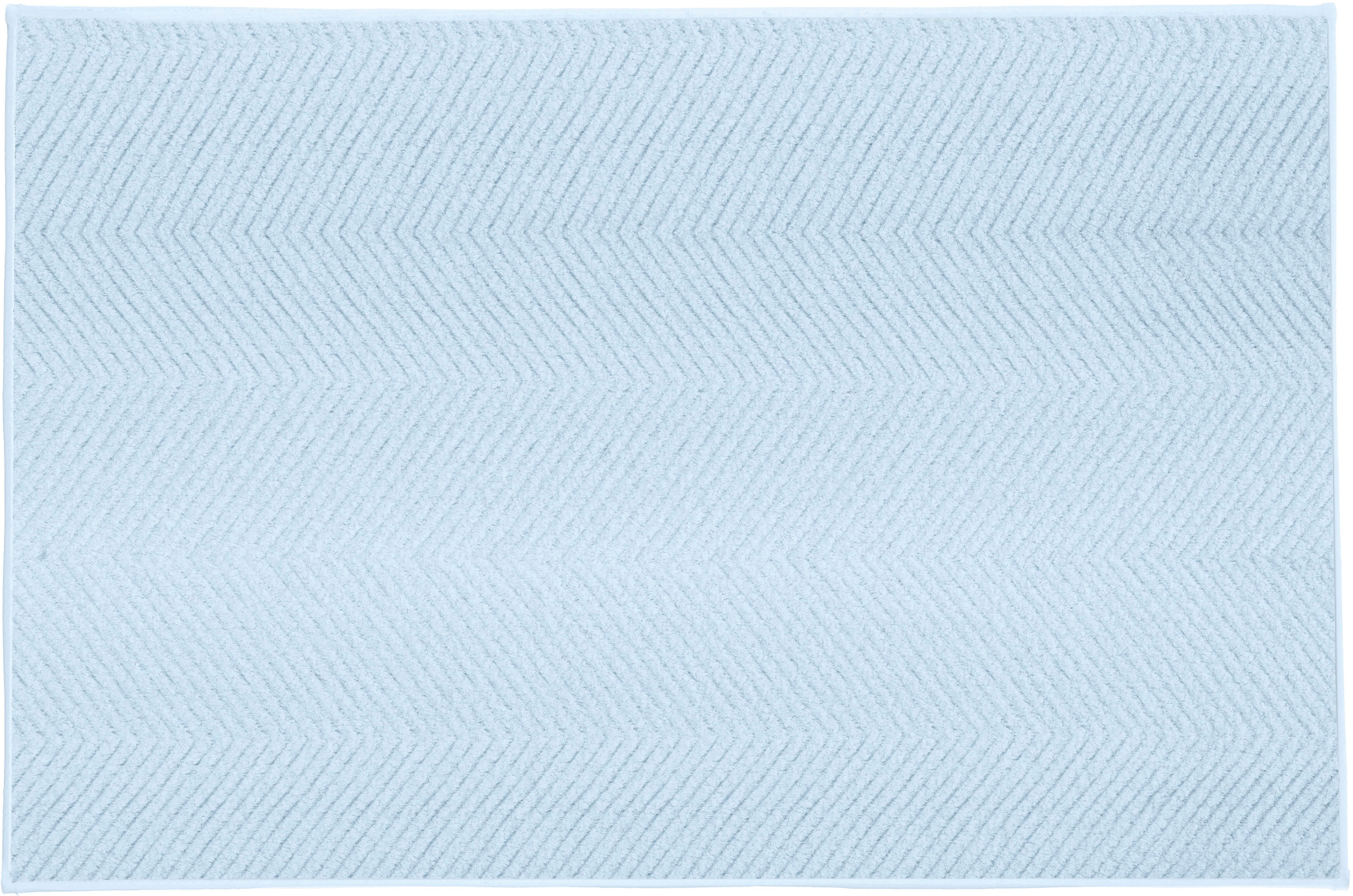 Kleine Wolke Badematte »Zigzag«, rutschhemmend beschichtet, fußbodenheizungsgeeignet, Badteppich, Uni-Farben, modernes Zickzack Muster