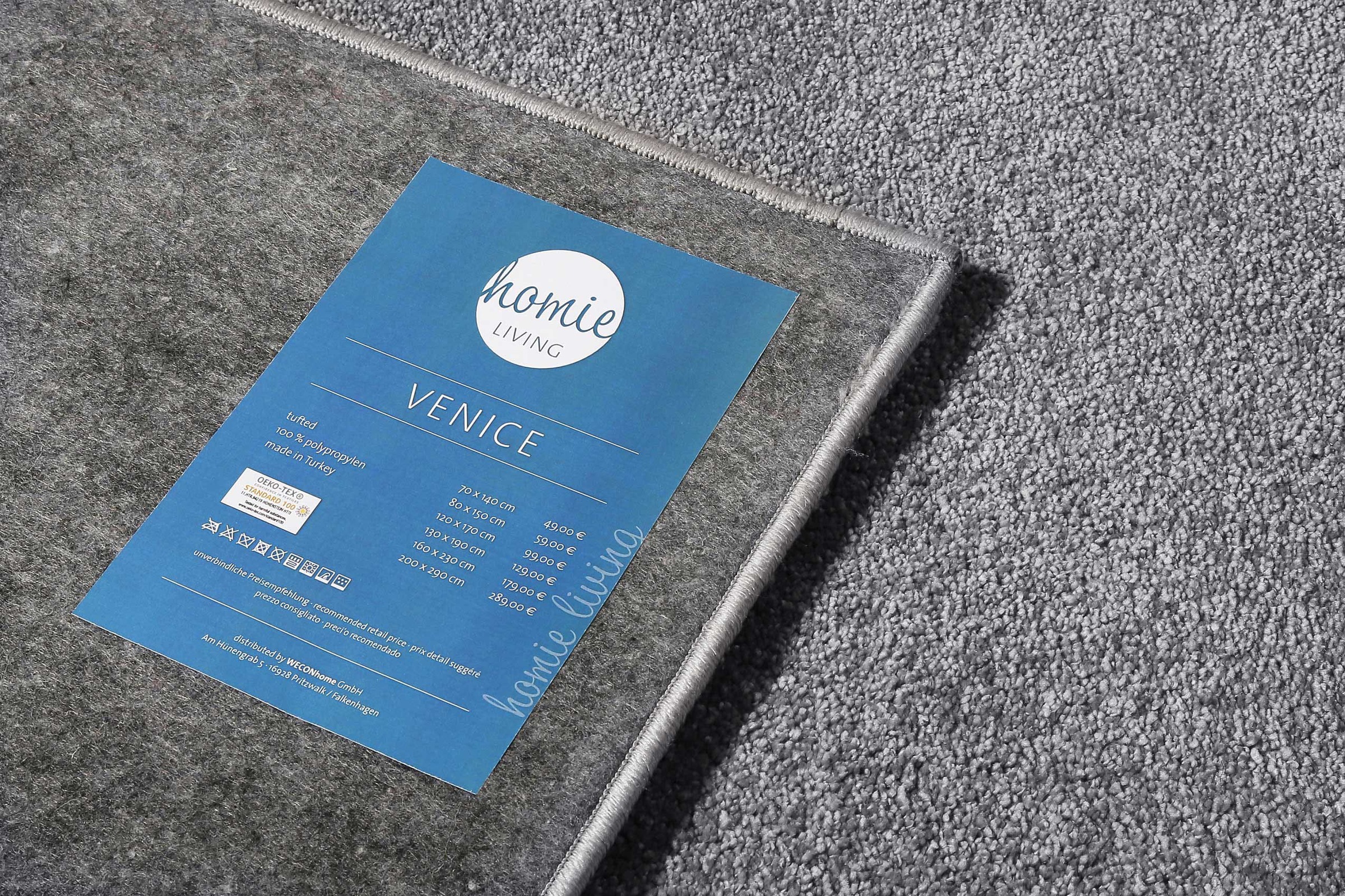 Homie Living Teppich »Venice HL-0135«, rechteckig, 17 mm Höhe
