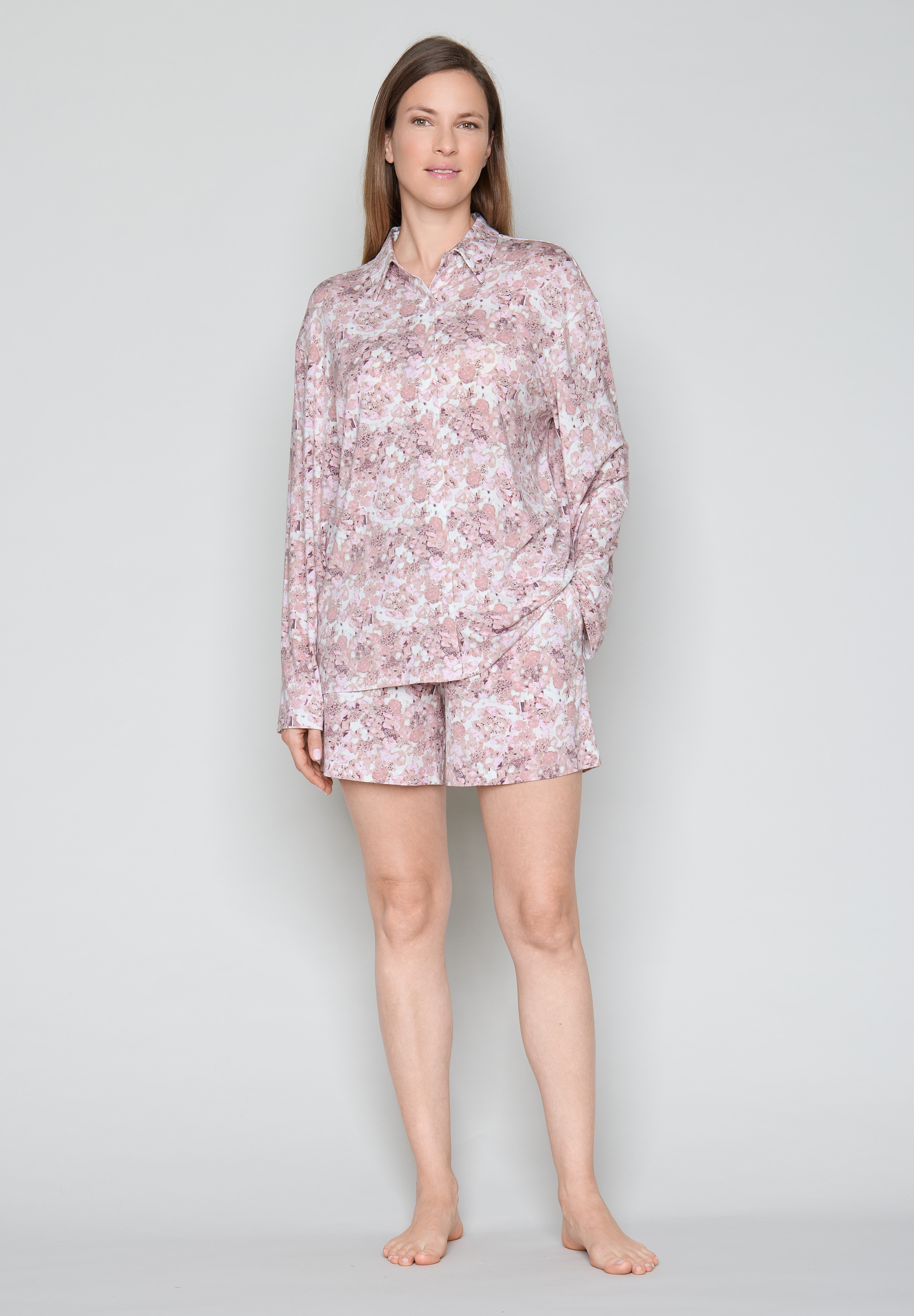 JOOP! Schlafshorts  mit floralem Print, aus Jersey, kurze Hose