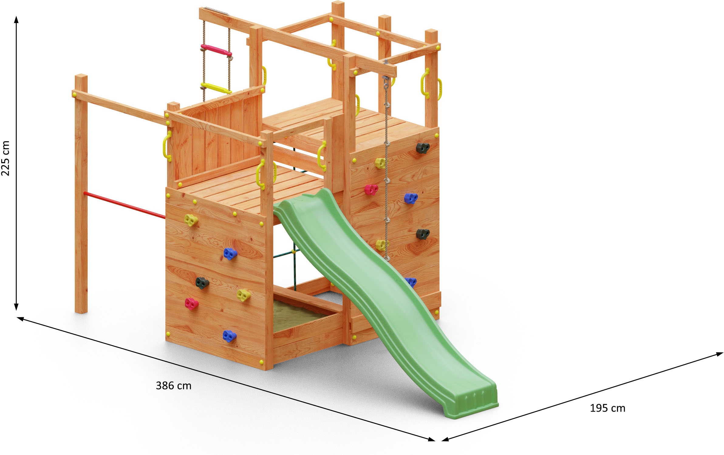 FUNGOO Spielturm »Climbing Star2« mit Schaukel & Rutsche, Klettererweiterung, FSC® - schützt Wald