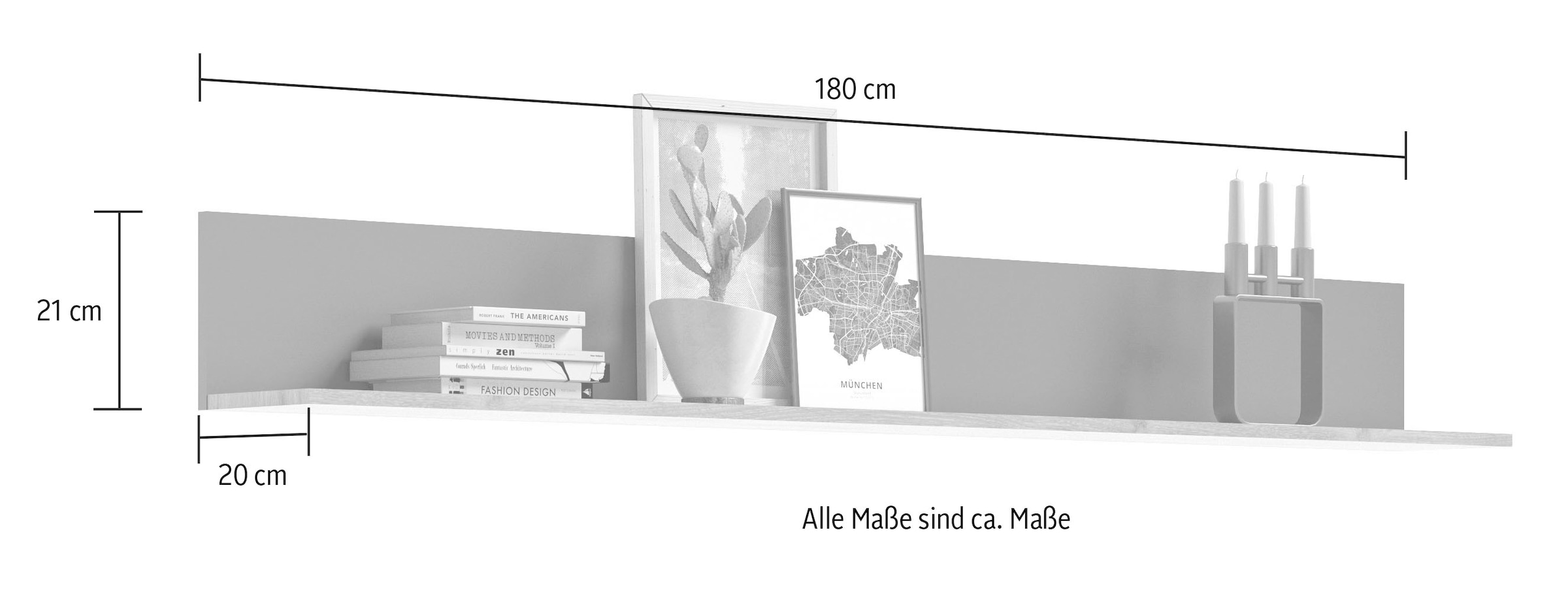INOSIGN Wandboard »Riga«, Breite 180 cm