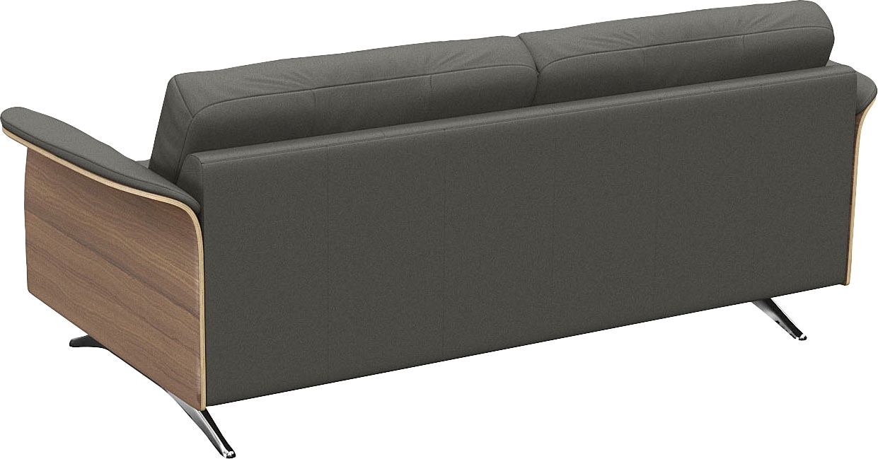FLEXLUX 2,5-Sitzer »Glow Sofa, Couch,«, Premium-Sitz: Kaltschaum & Federkern, Arml. Walnuss, Fuß Alu