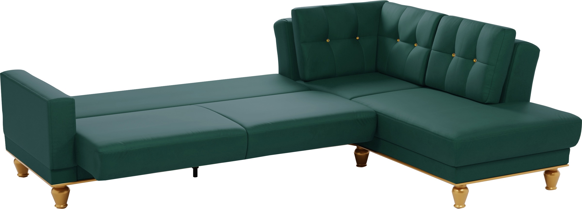 sit&more Ecksofa »Orient 5 L-Form«, mit Strass-Stein, wahlweise mit Bettfunktion und Bettkasten