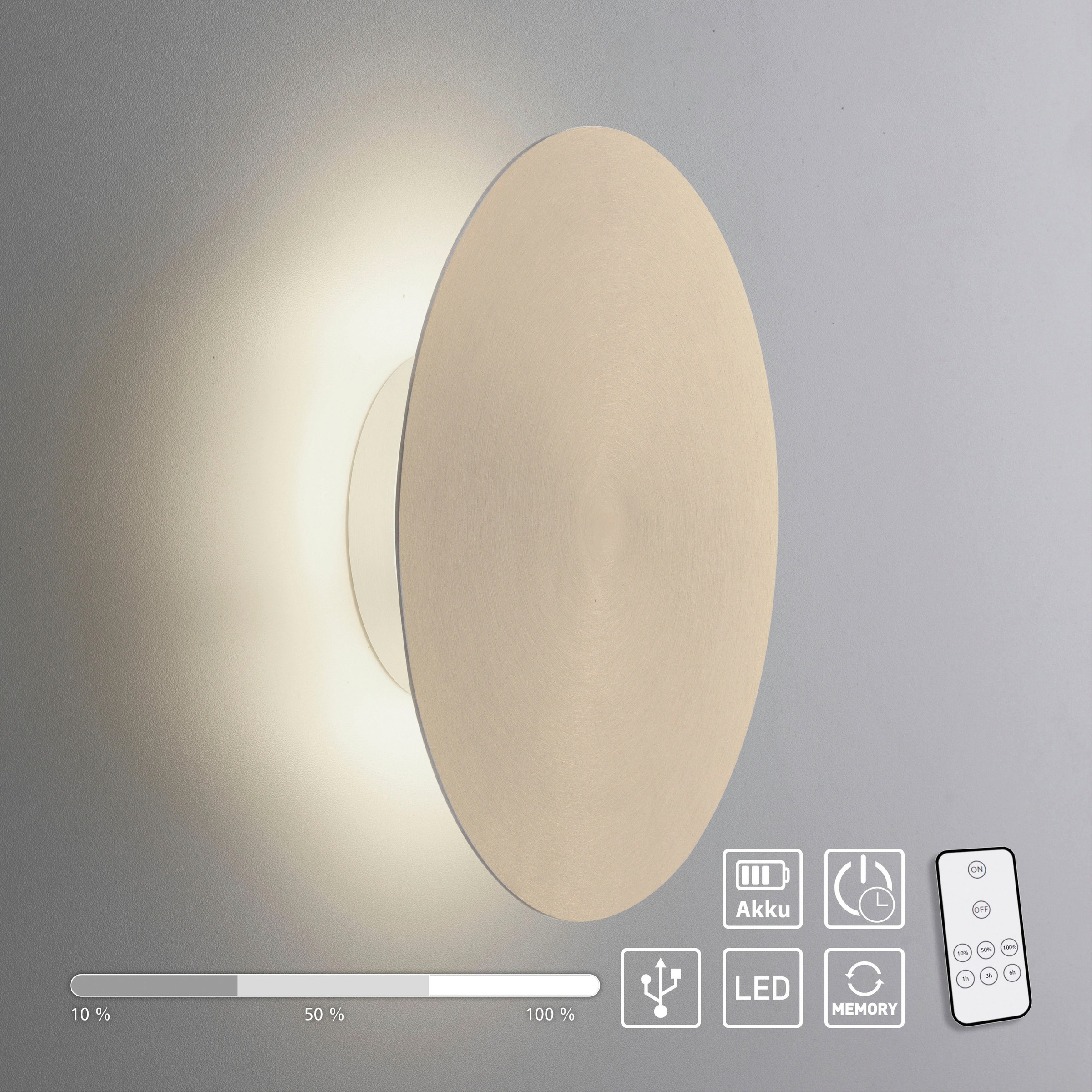 Paul Neuhaus Wandleuchte »AKKU PUNTU« LED-Board 1 Stk. Warmweiß günstig online kaufen