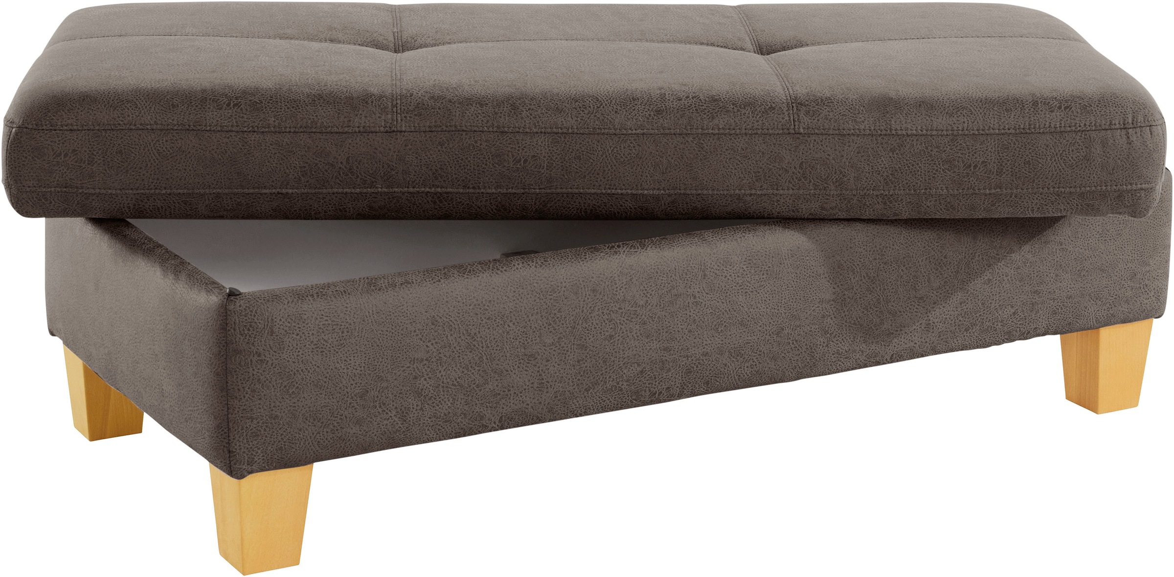 exxpo - sofa fashion Hocker »Enya Bankhocker mit Staufach unter der Sitzfläche«, schöne Detailverarbeitung