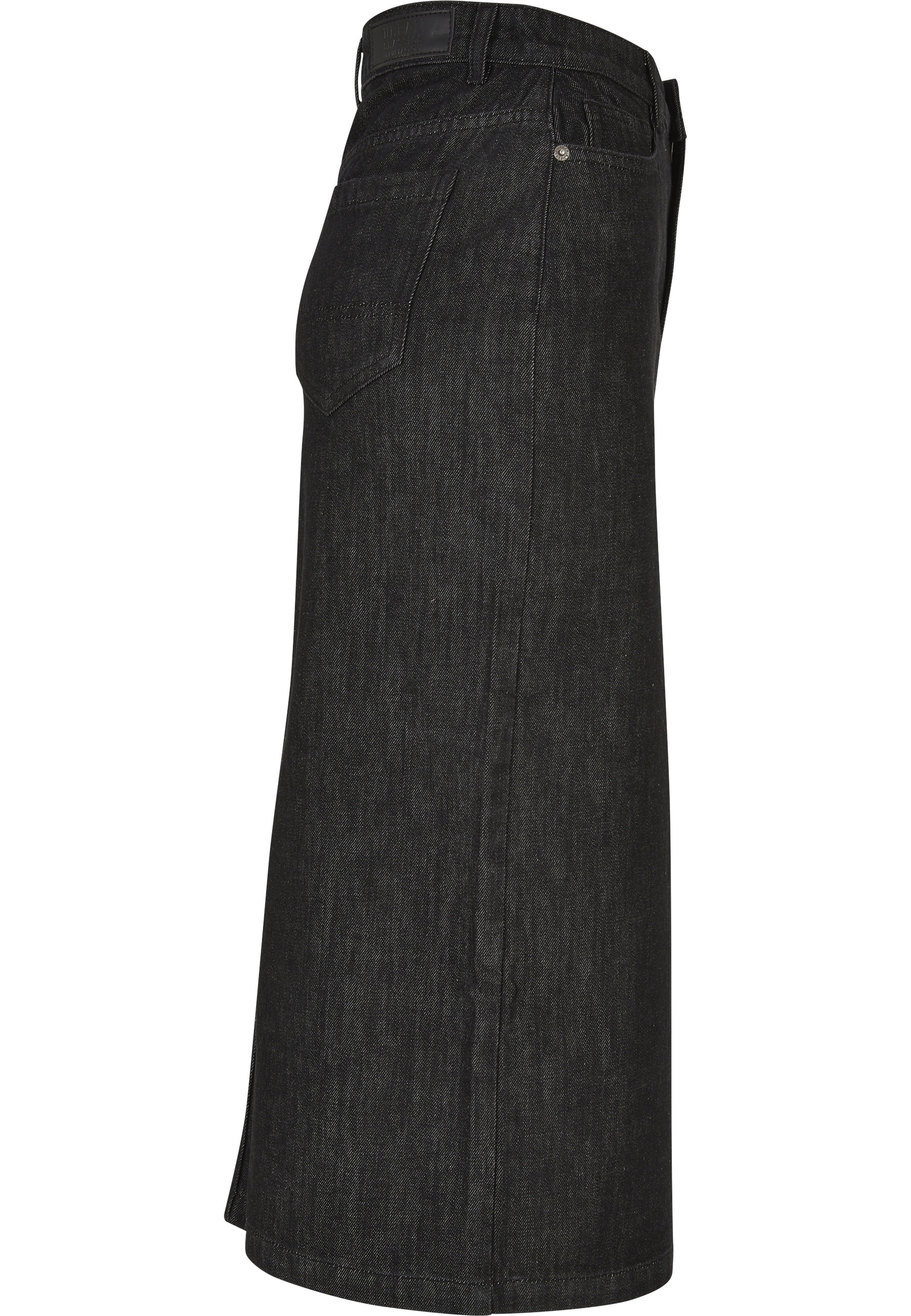URBAN CLASSICS Jerseyrock »Urban Classics Damen Ladies Midi Denim Skirt« 1 Stk.