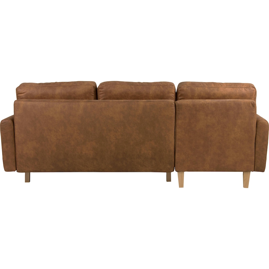 Home affaire Ecksofa »Triplo, Zierkissen, Schlaffunktion, B/T/H: 234/164/89 cm, L-Form«