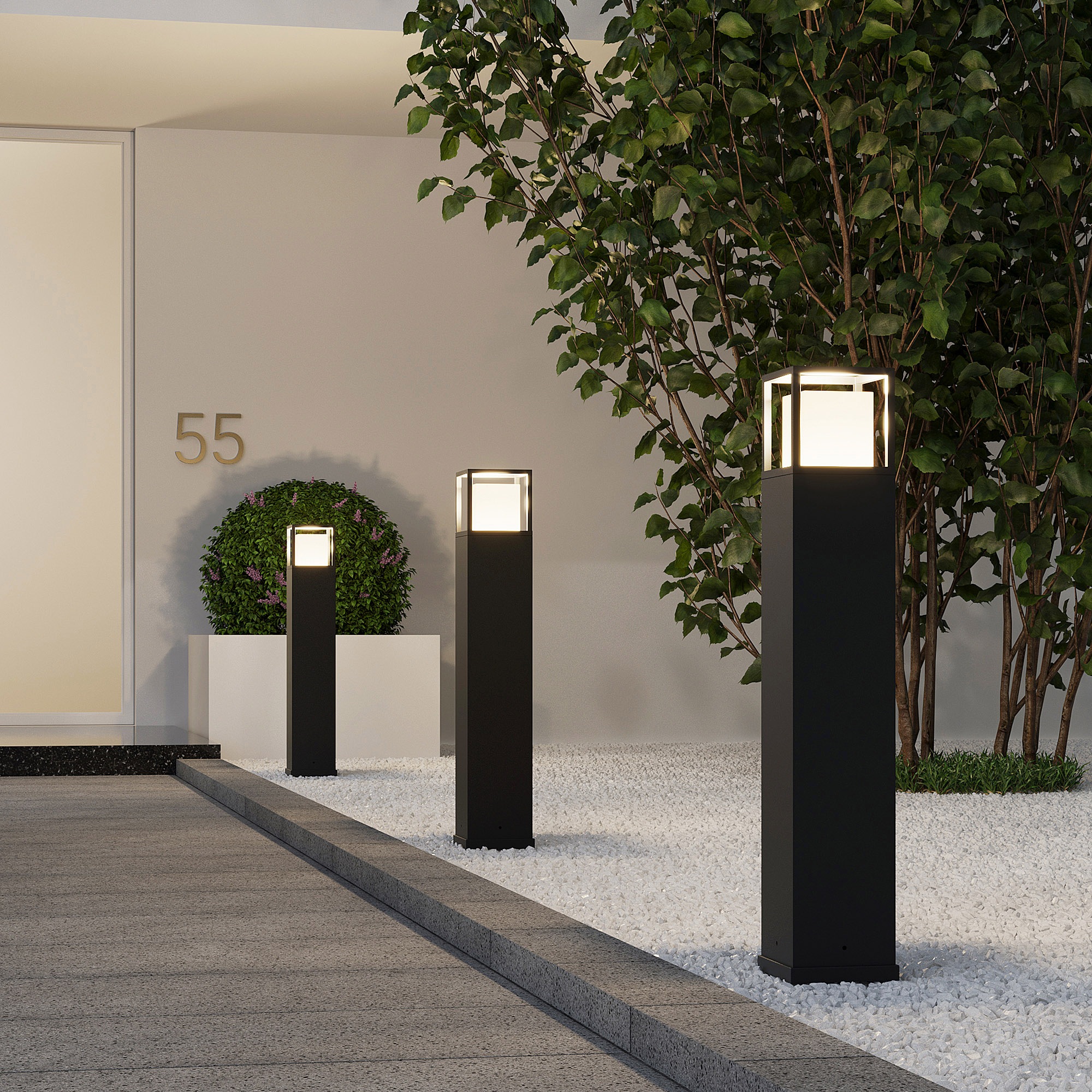 TRIO Leuchten LED Außen-Stehlampe »WITHAM, Outdoor Garten Stehleuchte Höhe 80cm, 14,5W LED, 1450 Lumen«, 1 flammig, Leuchtmittel LED-Board | LED fest integriert, Lichtfarbe einstellbar warmweiß bis kaltweiß 2300/3000/4000K, IP54
