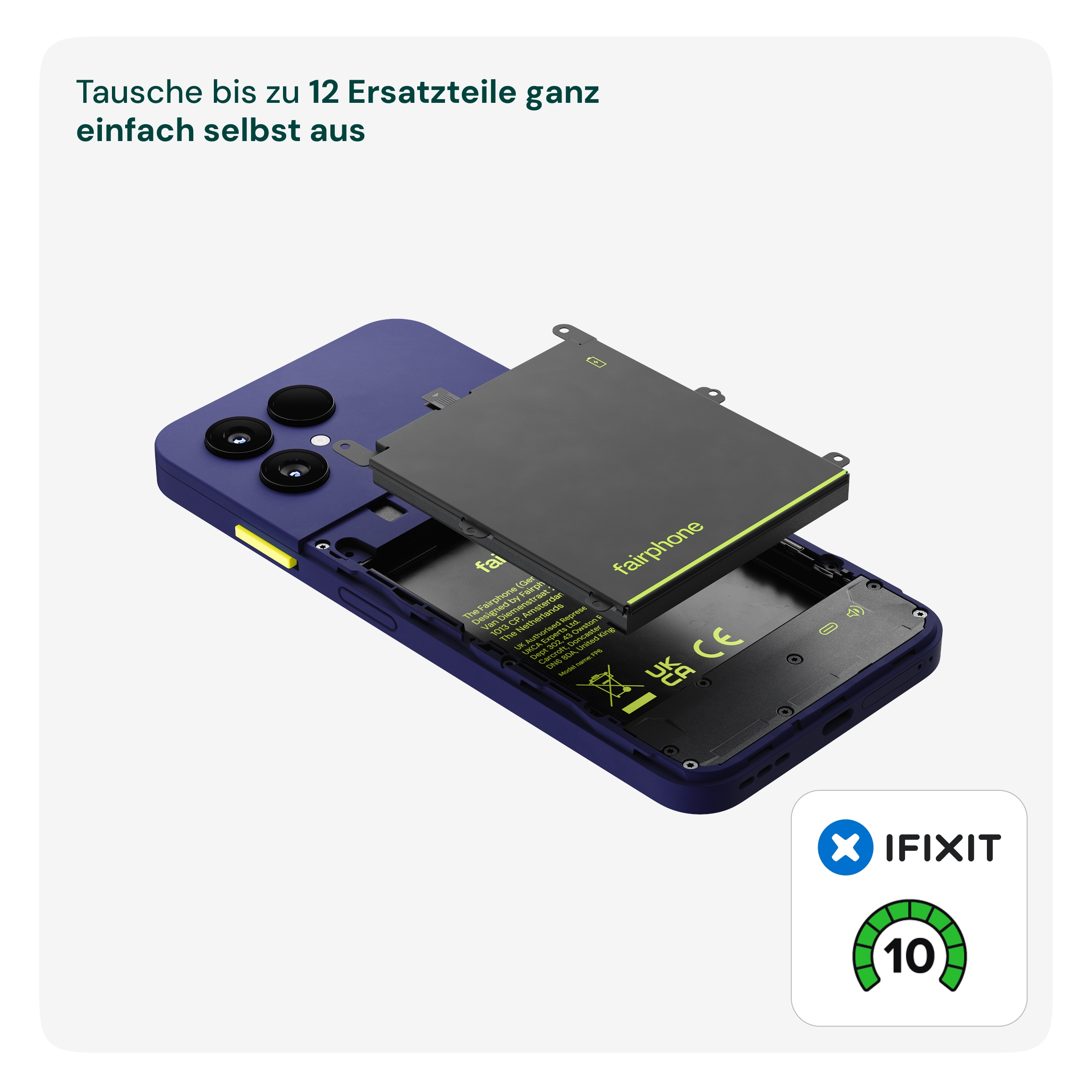 Fairphone Smartphone »Das Fairphone Gen. 6+ 12GB/256GB« cobalt blue