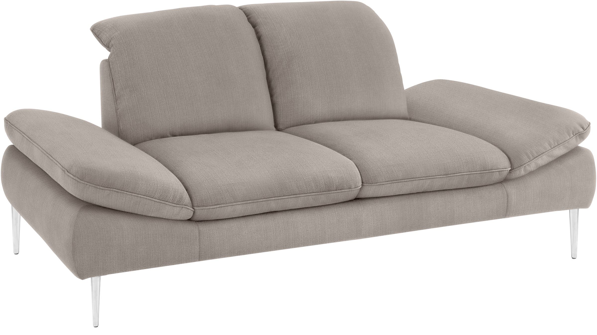 W.SCHILLIG 2-Sitzer »enjoy&MORE«, mit Sitztiefenverstellung, Füße silber matt, Breite 202 cm
