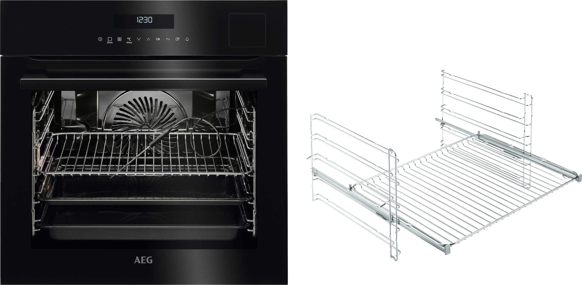 AEG Einbaubackofen Serie 9000 »BSE792220B«, mit Vollauszug, Steam Clean günstig online kaufen