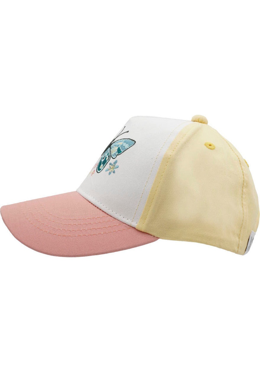 MAXIMO Baseball Cap, Mädchencap Butterfly mit Stickerei