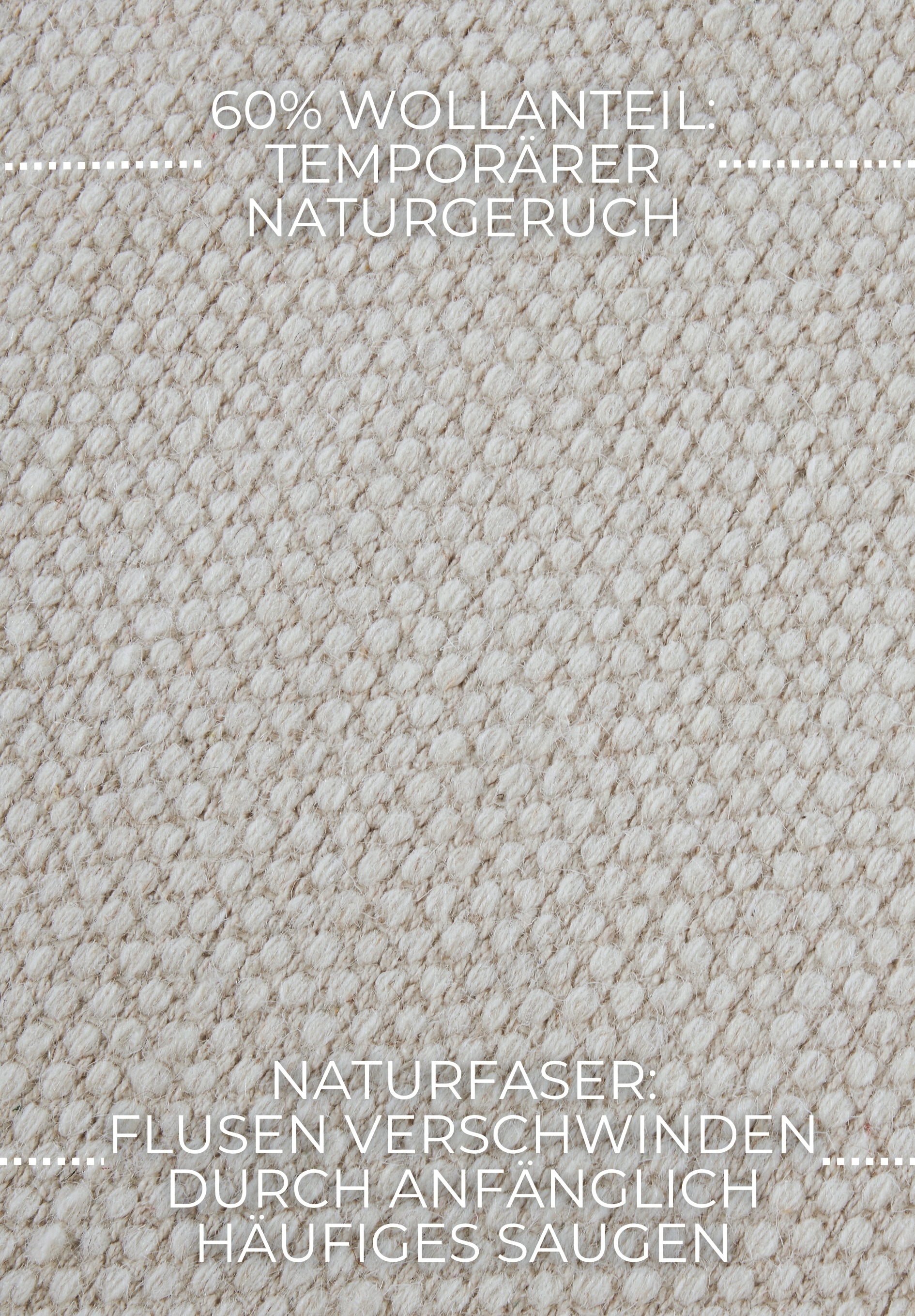 ELLE DECORATION Wollteppich »Pradesh«, rechteckig, 10 mm Höhe, Handgewebt, Wolle, Natur, Läufer, Wohnzimmer, Schlafzimmer, Skandi