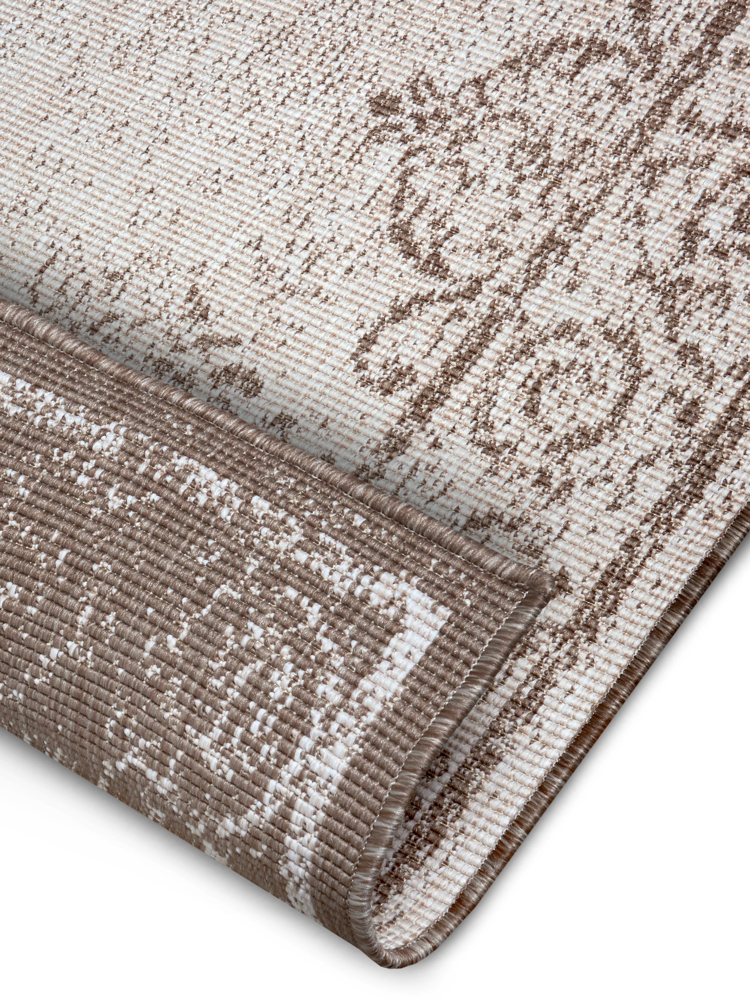 NORTHRUGS Teppich »CEBU Wendeteppich«, rechteckig, 5 mm Höhe, In-& Outdoor, Wetterfest, Balkon, Wohnzimmer, Wasserfest, Orientalisch