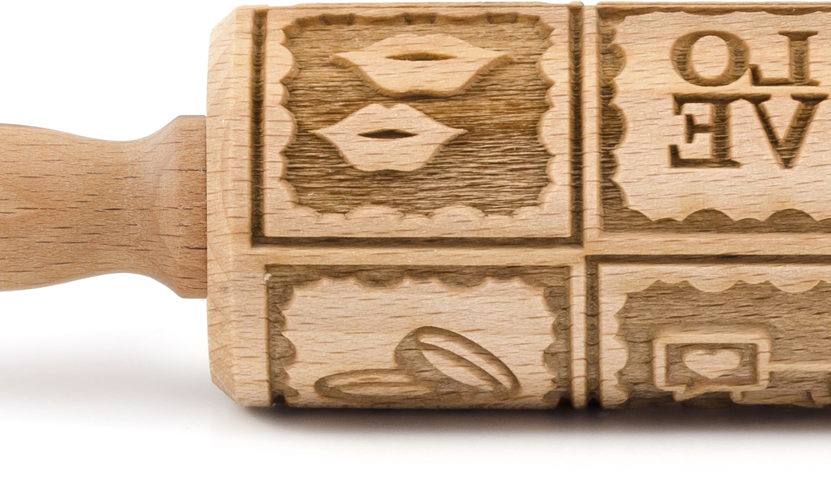 folkroll Teigroller »3D-Motiv-Teigrolle« Love Message