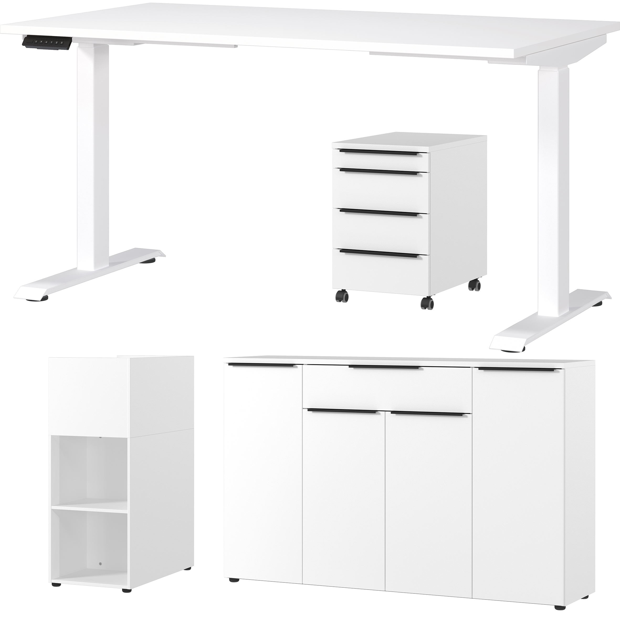 GERMANIA Büromöbel-Set »Mailand« 4 Stk. tlg. inkl. Schreibtisch, Rollcontai günstig online kaufen