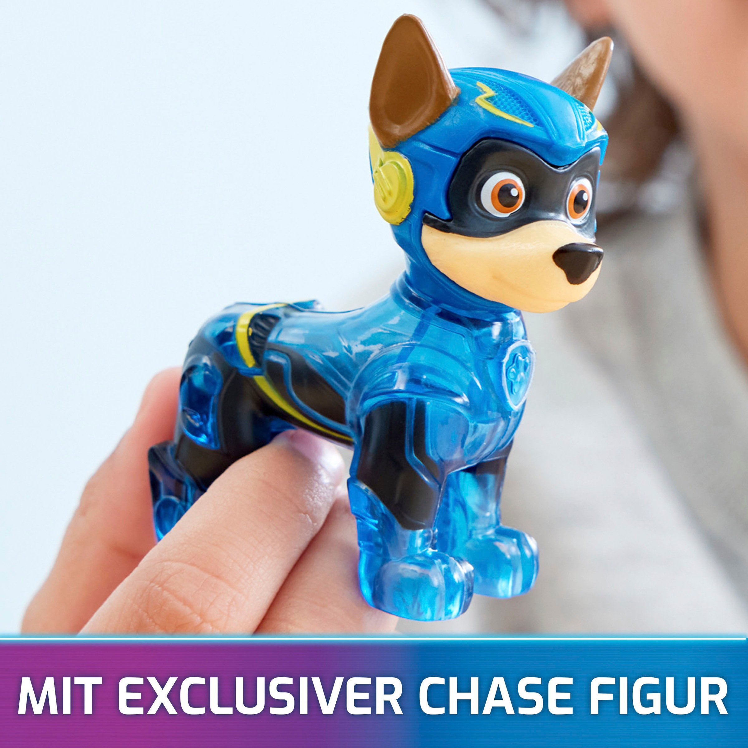 Spin Master Spielzeug-Rennwagen »Paw Patrol - Movie II - Chases Deluxe Raketen-Fahrzeug«, Superhelden-Raketenfahrzeug inkl. Chase Figur