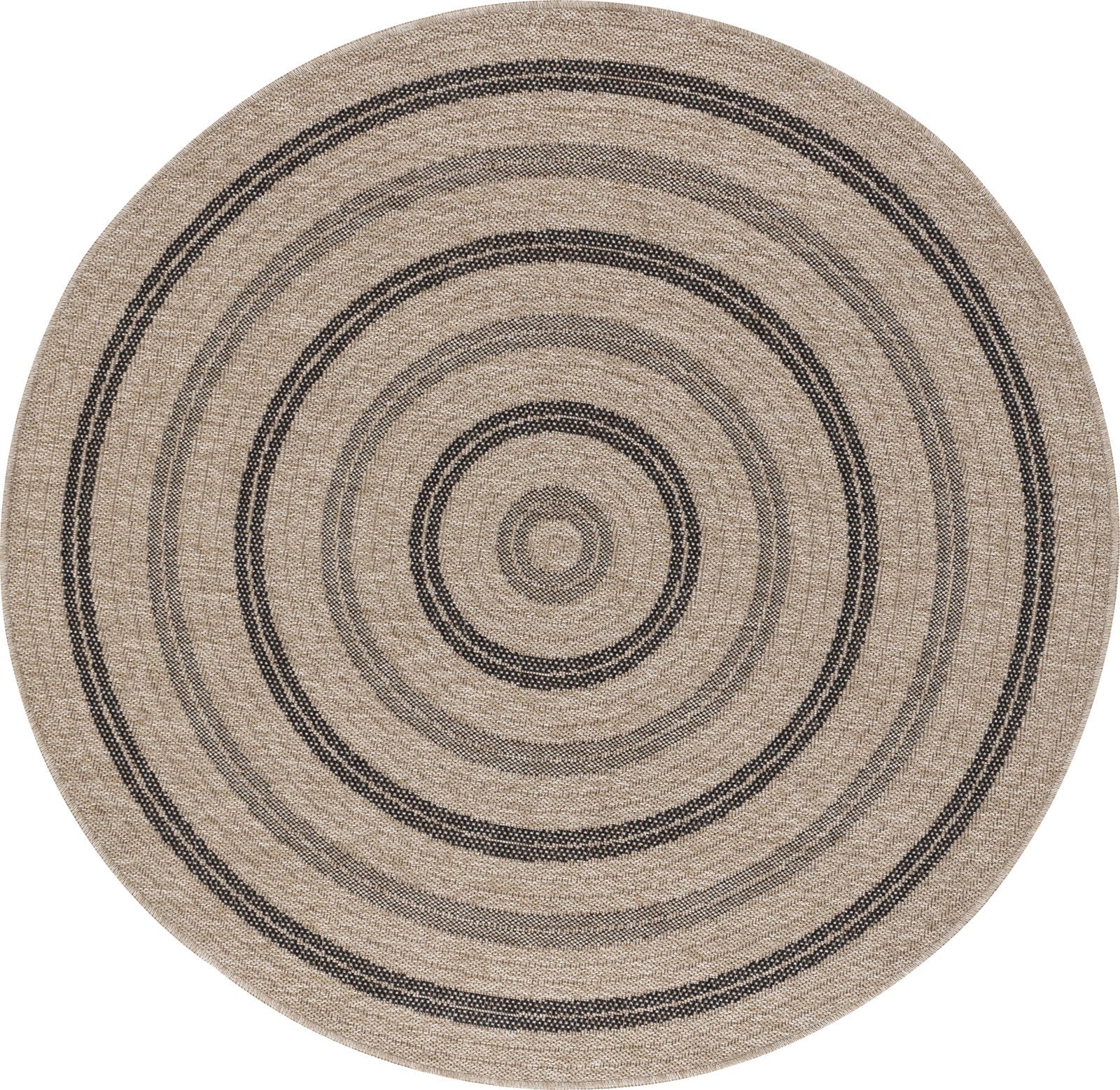 Livabliss Teppich »RYE«, rund, 8 mm Höhe, Teppich In- /Outdoor Boho Jute-Optik, Balkon, Terrasse, Garten, Rund