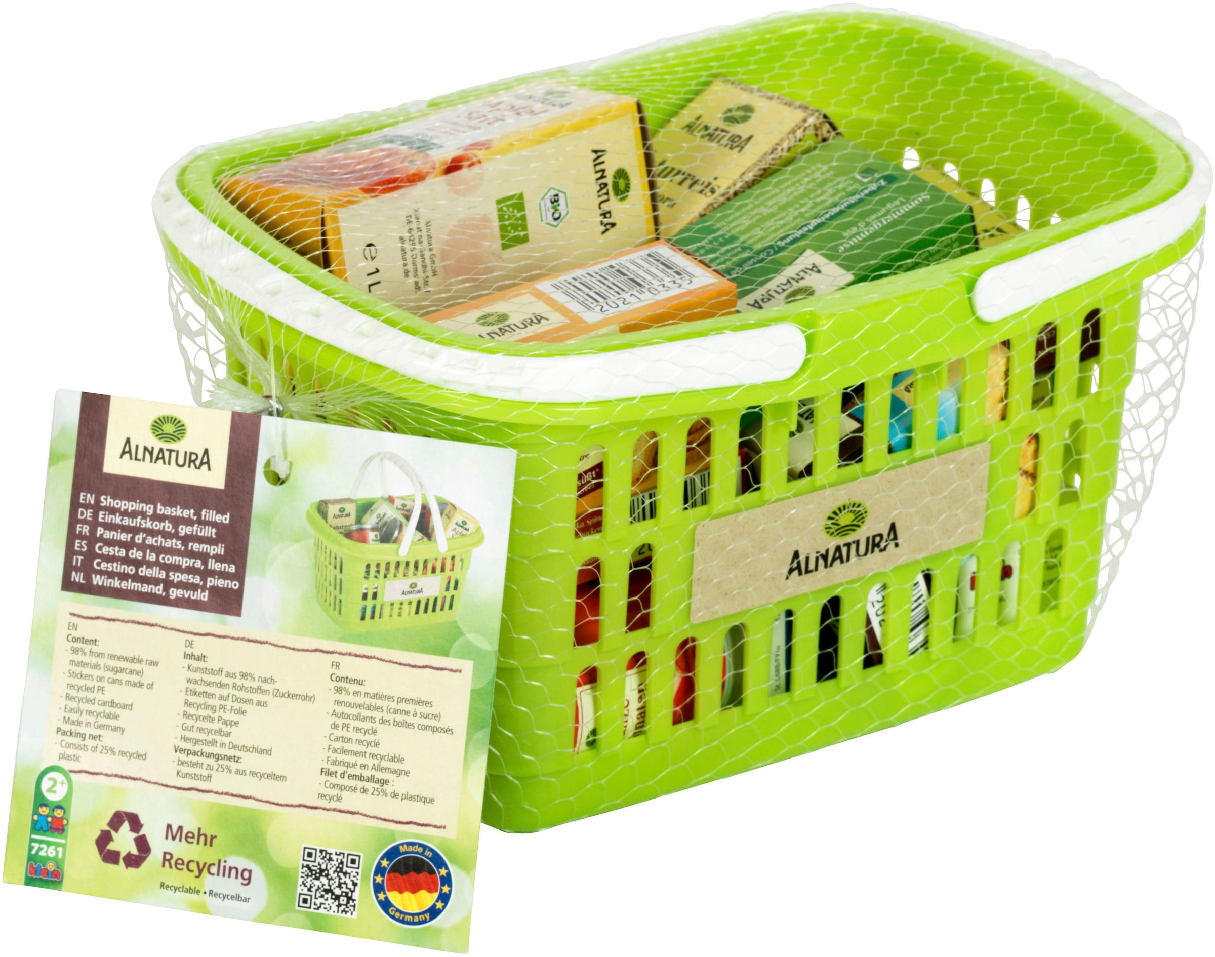 Klein Kaufladensortiment »Alnatura Einkaufskorb, gefüllt«, Made in Germany