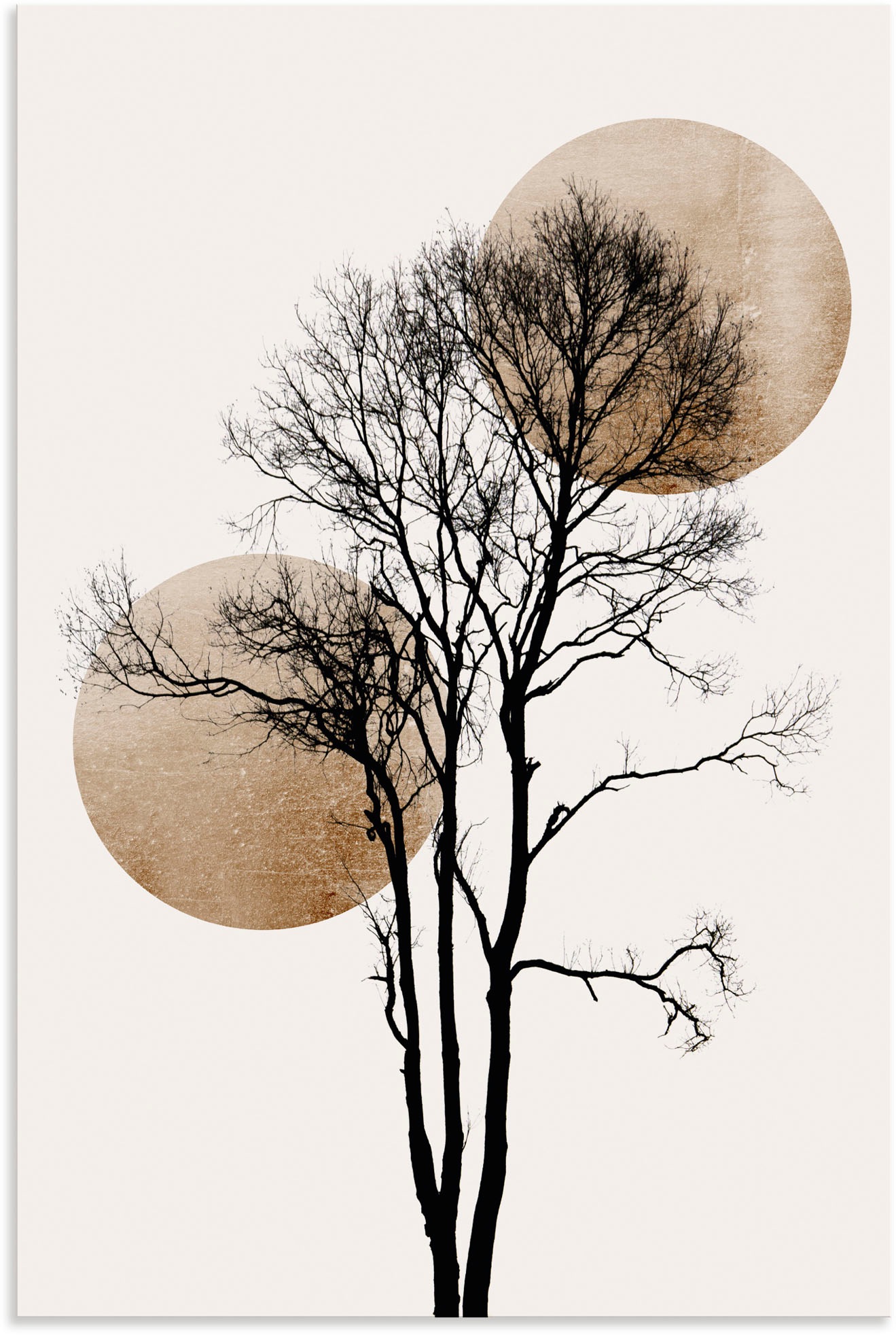 Artland Wandbild »Sonne und Mond versteckt« Baumbilder 1 Stk. tlg. als Alub günstig online kaufen