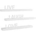my home Wandregal »Live - Love - Laugh«, (Set, 3 St., 3-tlg. Set), Dekoregal, Wanddeko, mit Schriftzug
