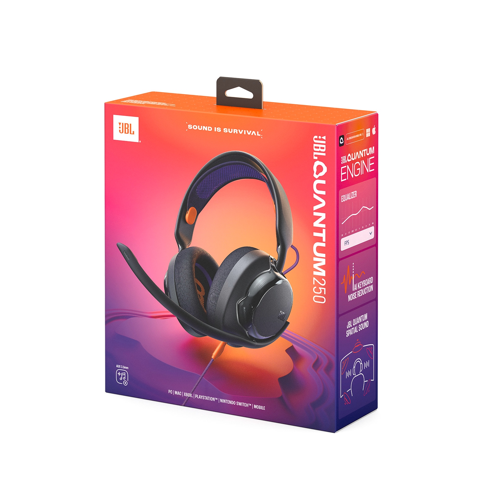 JBL Gaming-Headset »Quantum 250« Kabelgebundenes Gaming-Headset für mehrere Plattformen