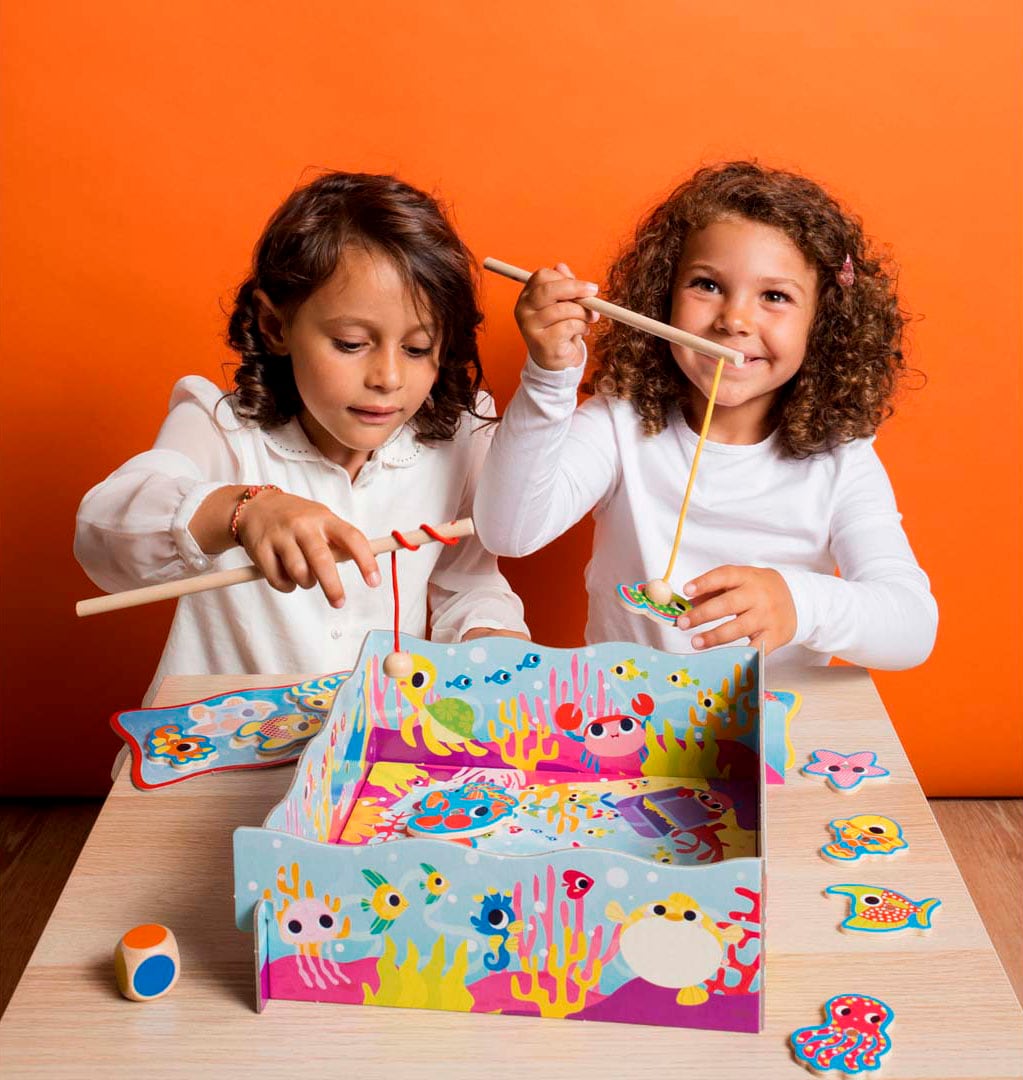 Lisciani Spiel »Montessori Holz-Lernspielzeug - Fish Fun«, Made in Europe