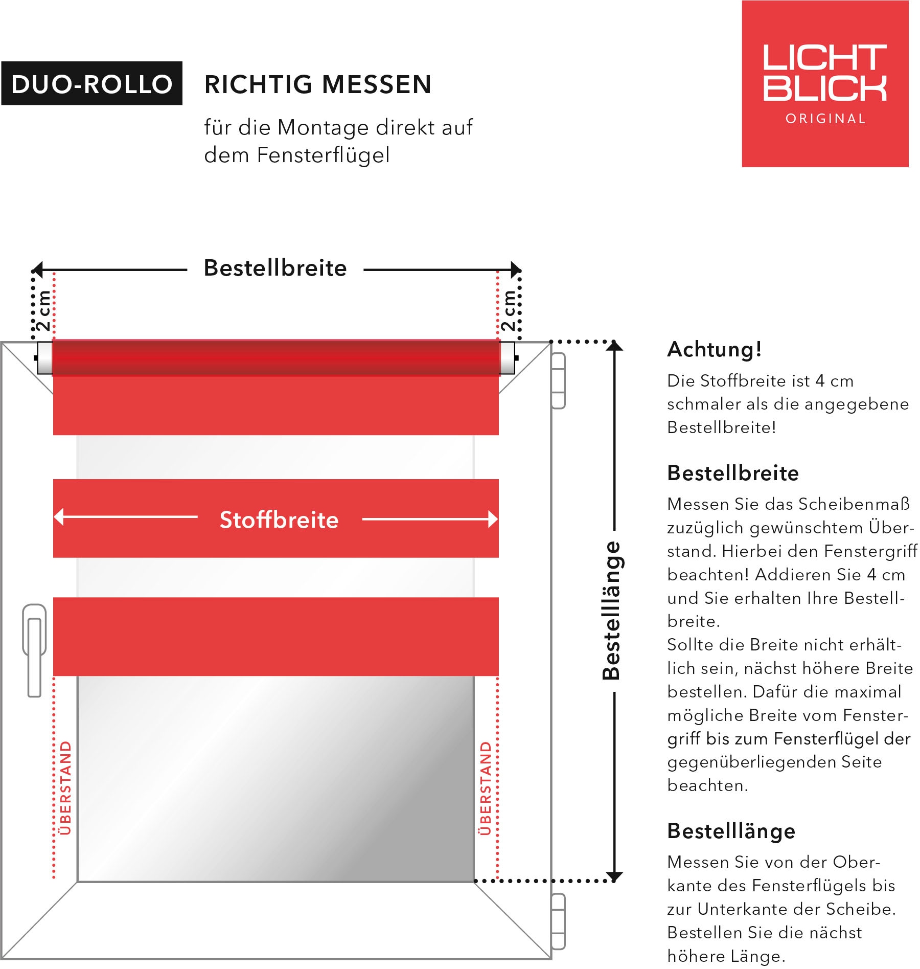 LICHTBLICK bedruckt freihängend, online bestellen »Duo Lichtschutz, Bohren, Hortensie«, Rollo Doppelrollo ohne Motiv ORIGINAL