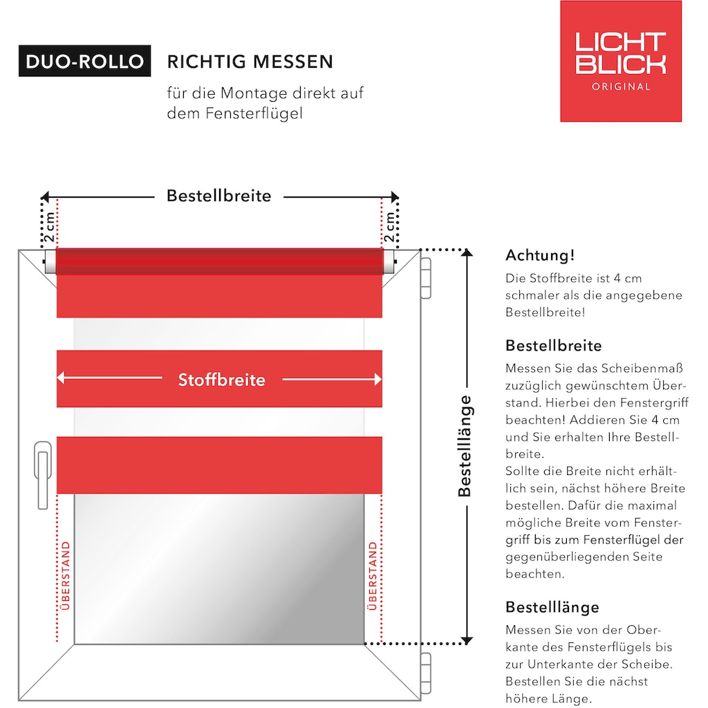 LICHTBLICK ORIGINAL Doppelrollo »Duo Rollo Motiv Hortensie«, Lichtschutz, ohne Bohren, freihängend, bedruckt