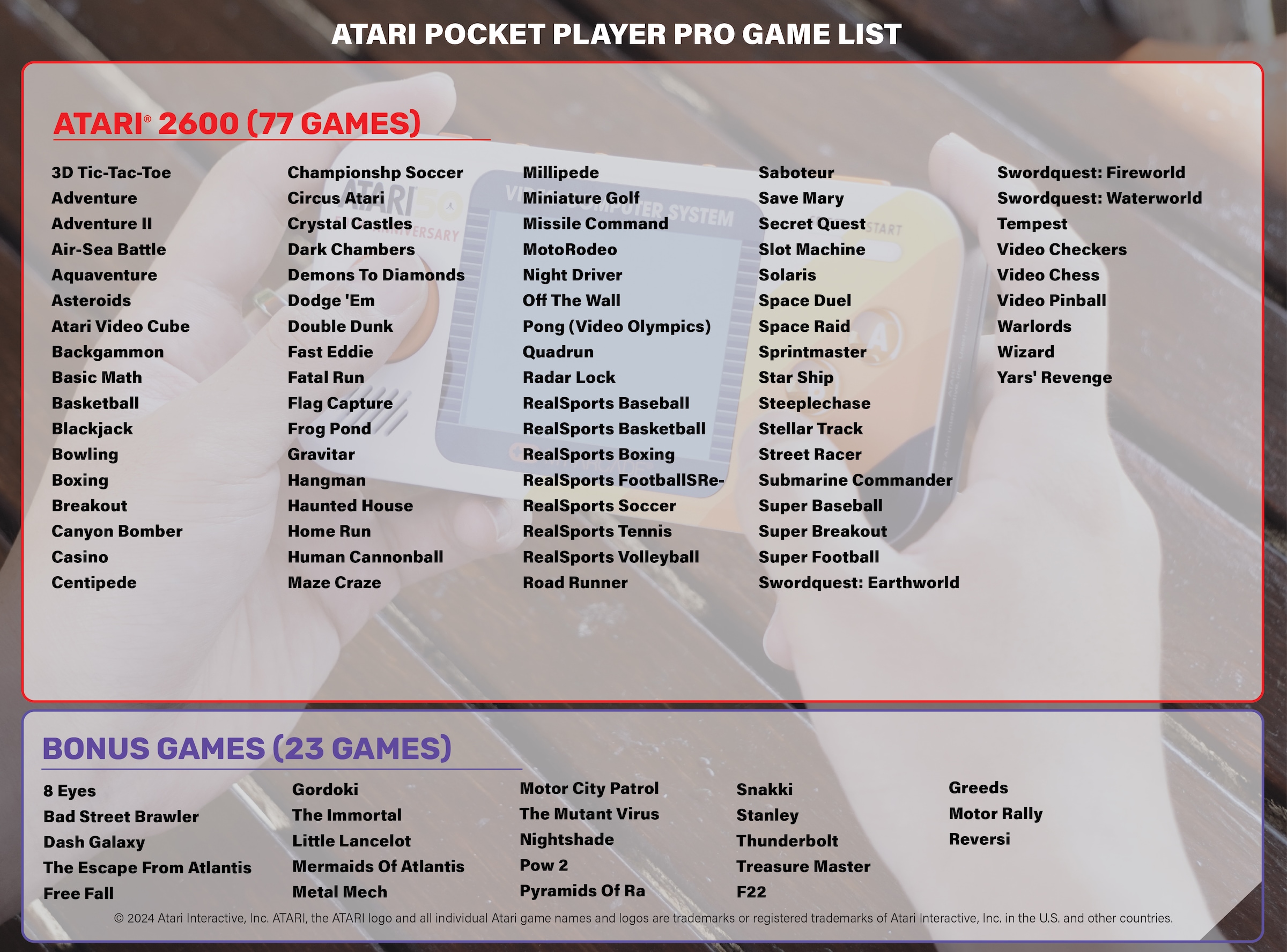 ATARI Retro Konsole »ATARI Pocket Player Pro«