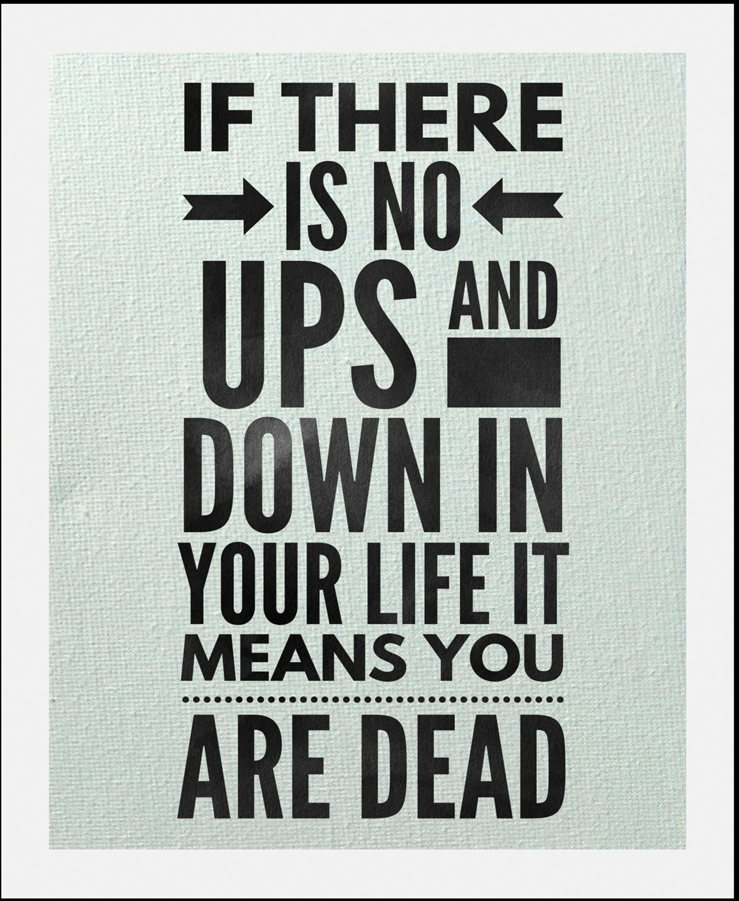 queence Bild »Ups and down«, Schriftzüge-Schriftzug-Sprüche & Texte-Motivat günstig online kaufen