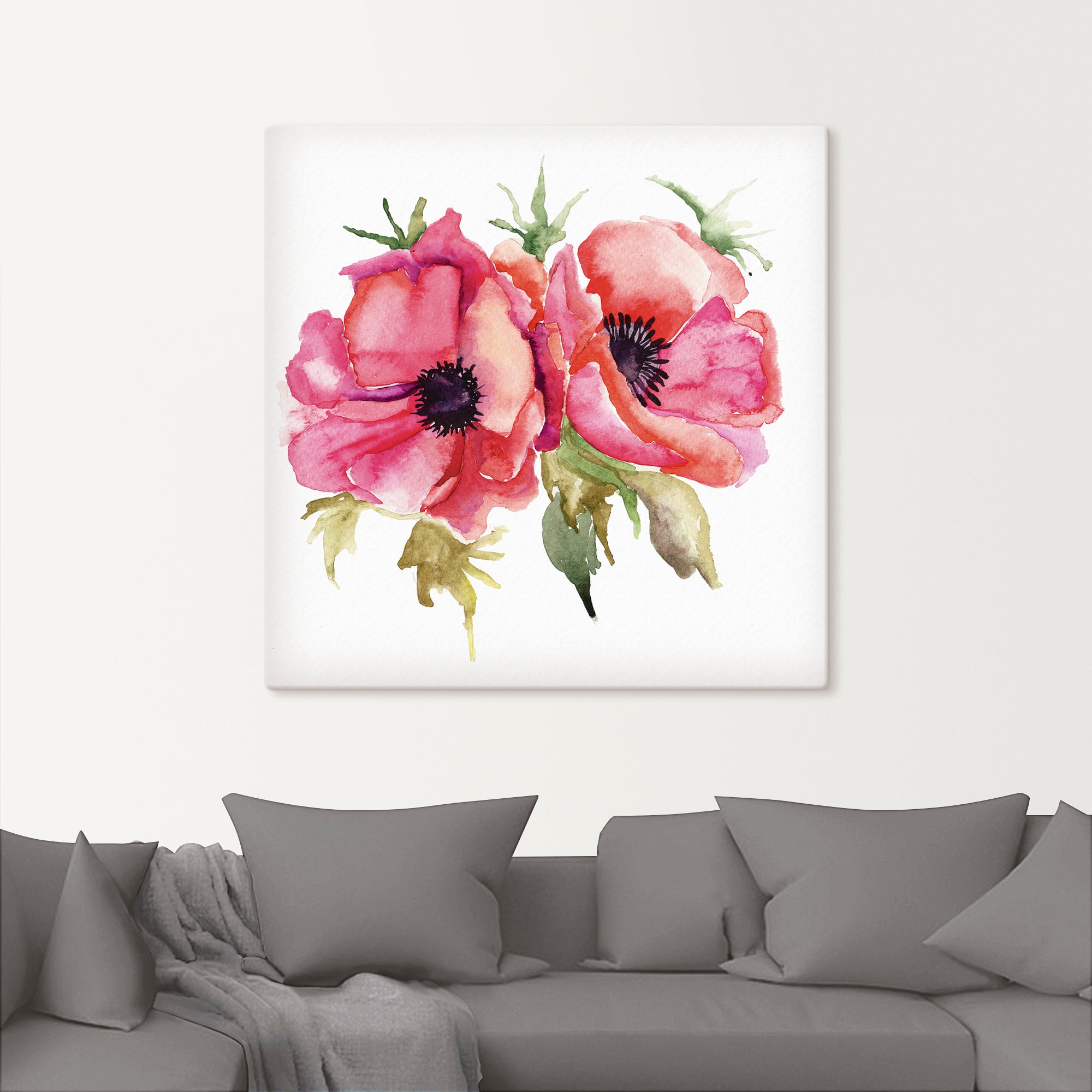 Artland Wandbild »Mohnblumen«, Blumen, (1 St.), als Alubild, Outdoorbild, L günstig online kaufen