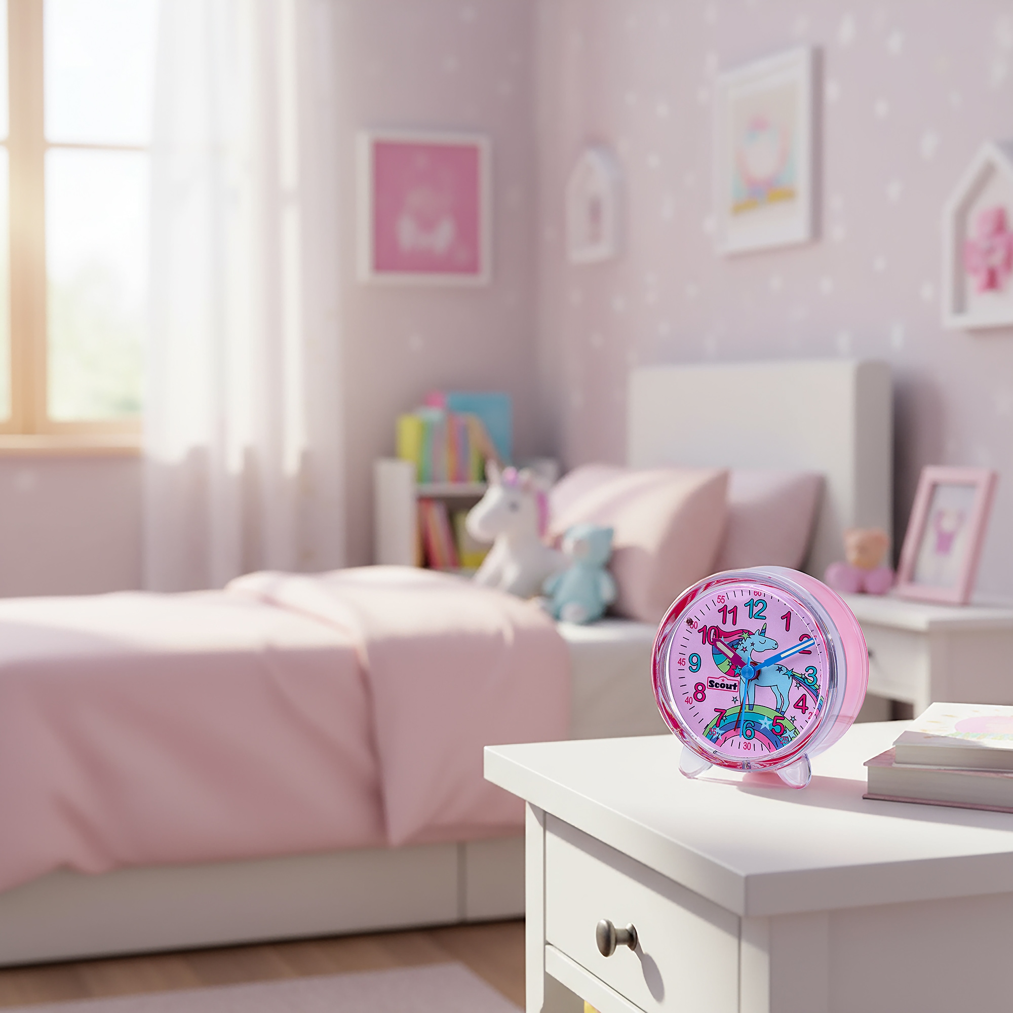 Scout Kinderwecker »Favorit« Quarzwecker, Lernwecker,Geschenkidee,Kinderzimmer, Schulanfang,Einhorn