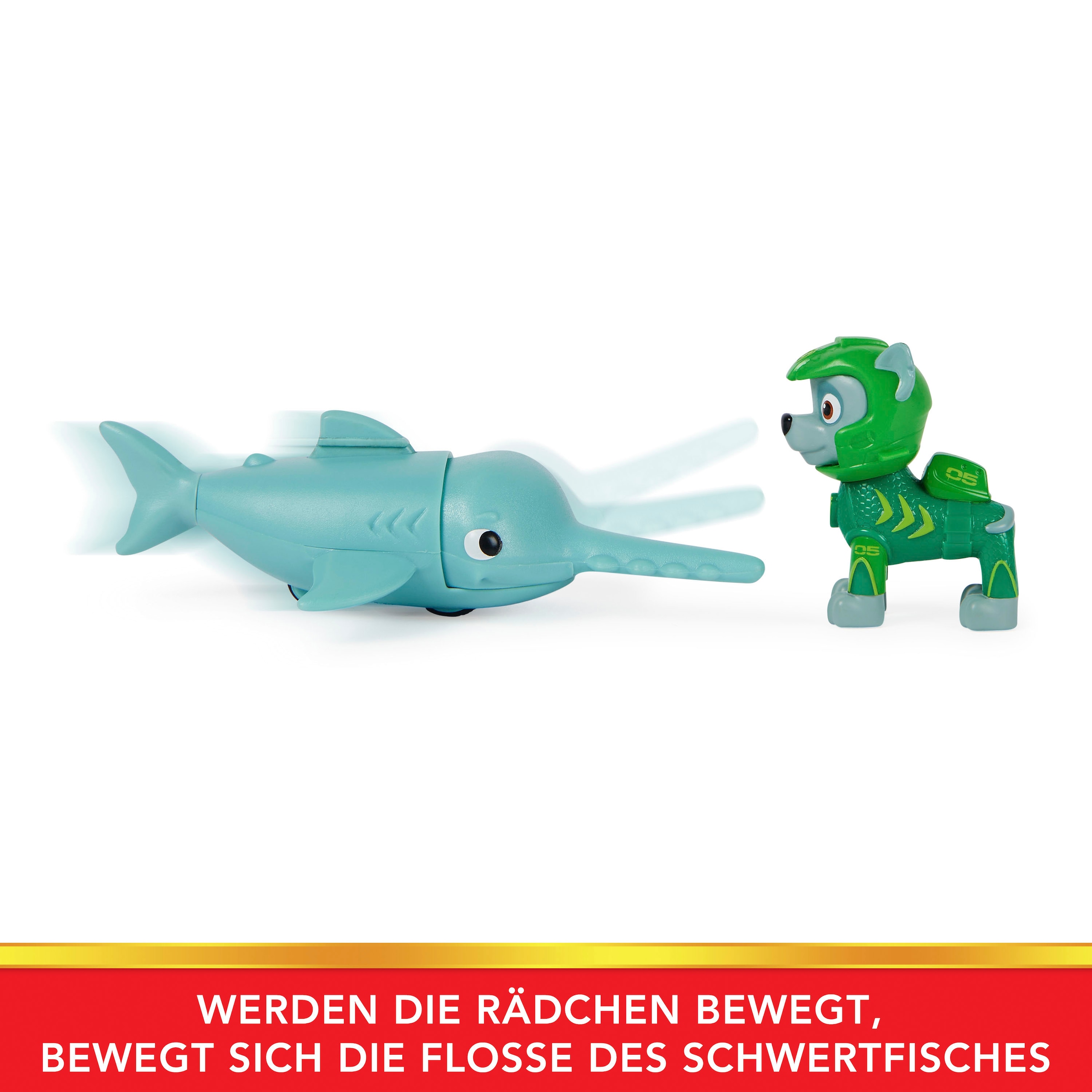 Spin Master Spielfigur »Paw Patrol - Aqua Pups - Hero Pups Solid Rocky«, (Set)