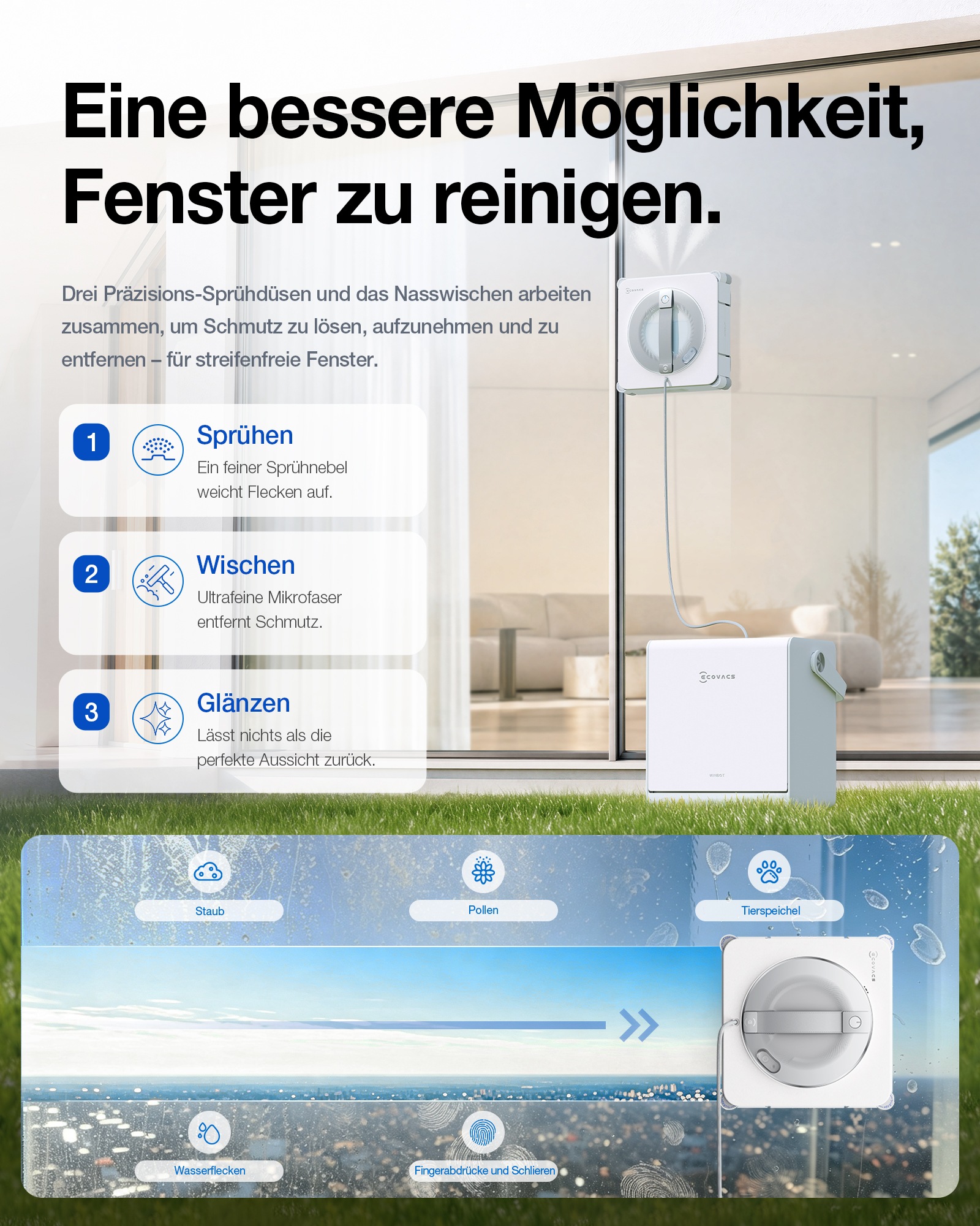 ECOVACS Fensterputzroboter »WINBOT W2S PRO OMNI«
