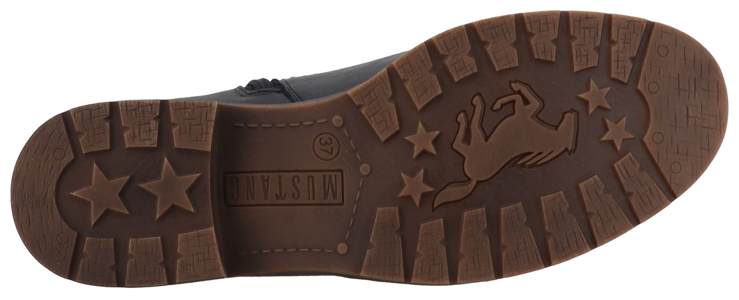 Mustang Shoes Winterstiefel »Elfi«  Stiefel mit Zierriemchen und Blockabsatz