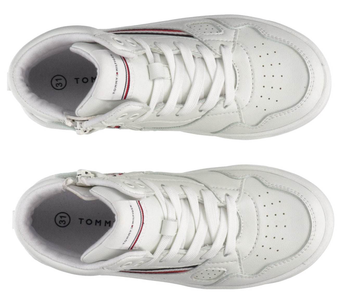 Tommy Hilfiger Sneaker »STRIPES HIGH TOP LACE-UP SNEAKER«, mit Textilband  in Logofarben online bestellen | Sneaker low