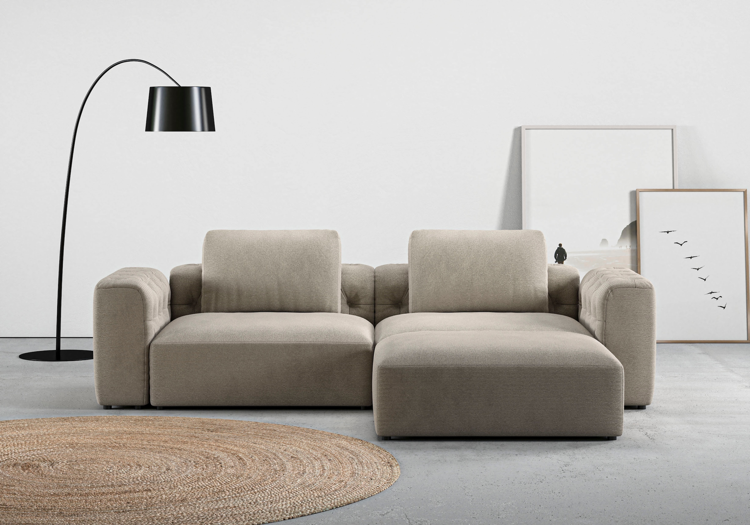 RAUM.ID Ecksofa »Cushid L-Form«, Modulset, bestehend aus 3 Teilen günstig online kaufen