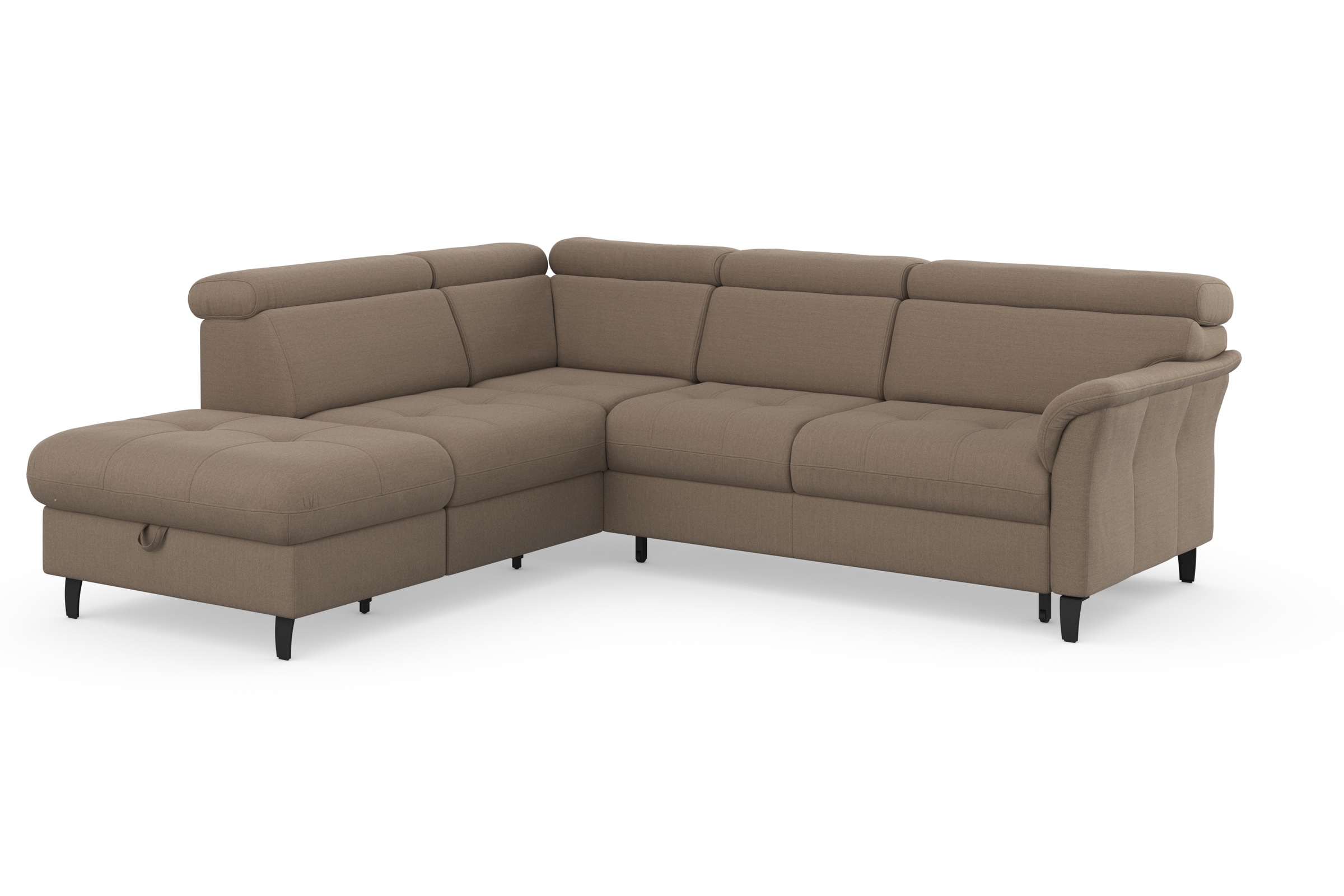 sit&more Ecksofa »Marano L-Form«, inklusive Kopfteilverstellung, wahlweise mit Bettfunktion, Bettkasten