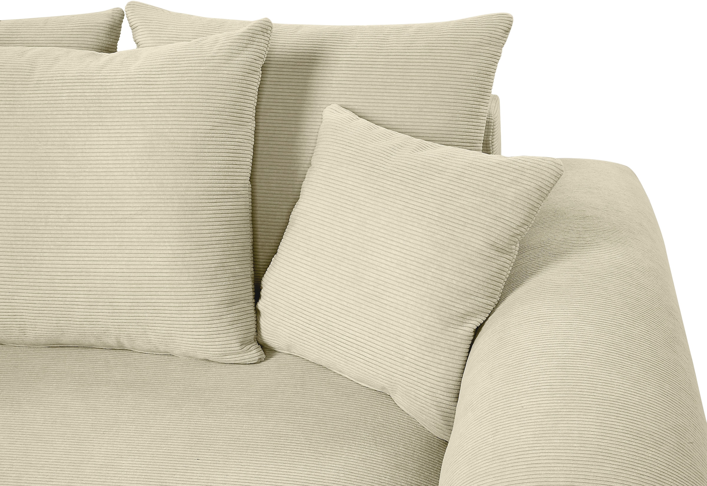 ATLANTIC home collection Big-Sofa »Bjoern«, stellbar mit frei kaufen auf Raum Federkern, im Rechnung mit Cord-Bezug, XXL-Sitzfläche