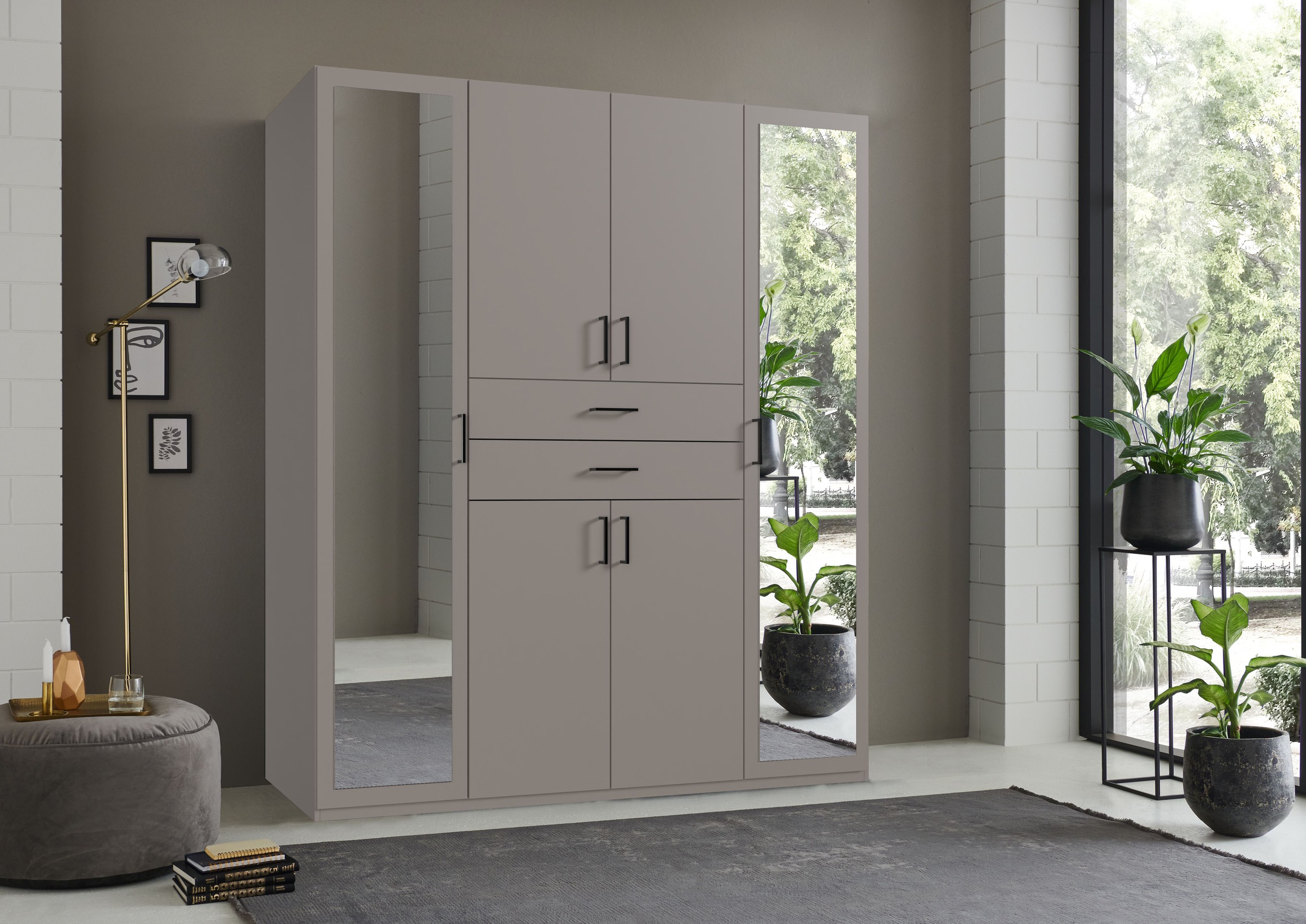 Wimex Kleiderschrank »Diver Drehtürenschrank mit Spiegel, 180, 225 o. 270cm günstig online kaufen