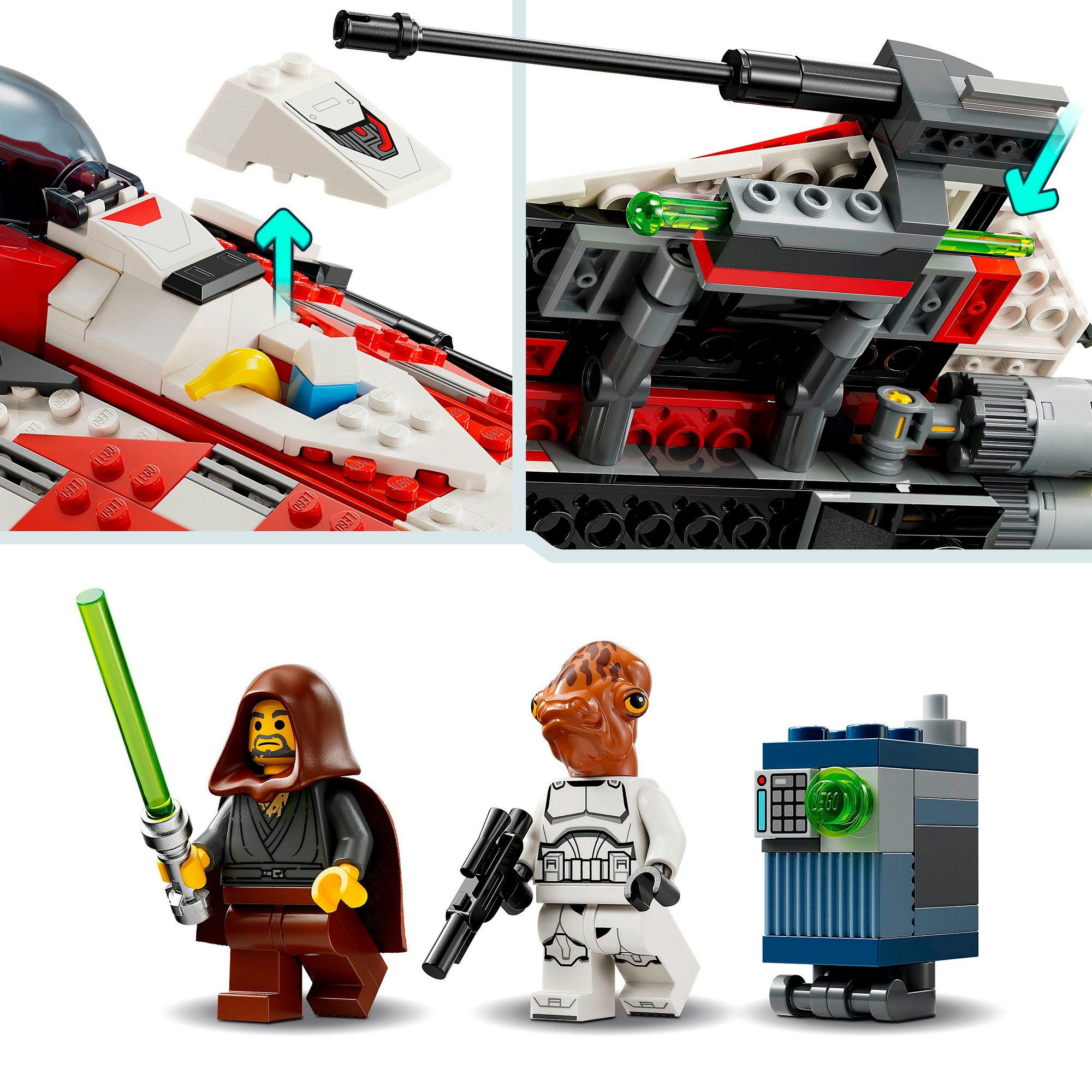 LEGO® Konstruktionsspielsteine »Jedi Bobs Sternjäger (75388), LEGO Star Wars ™«, (305 St.), Made in Europe